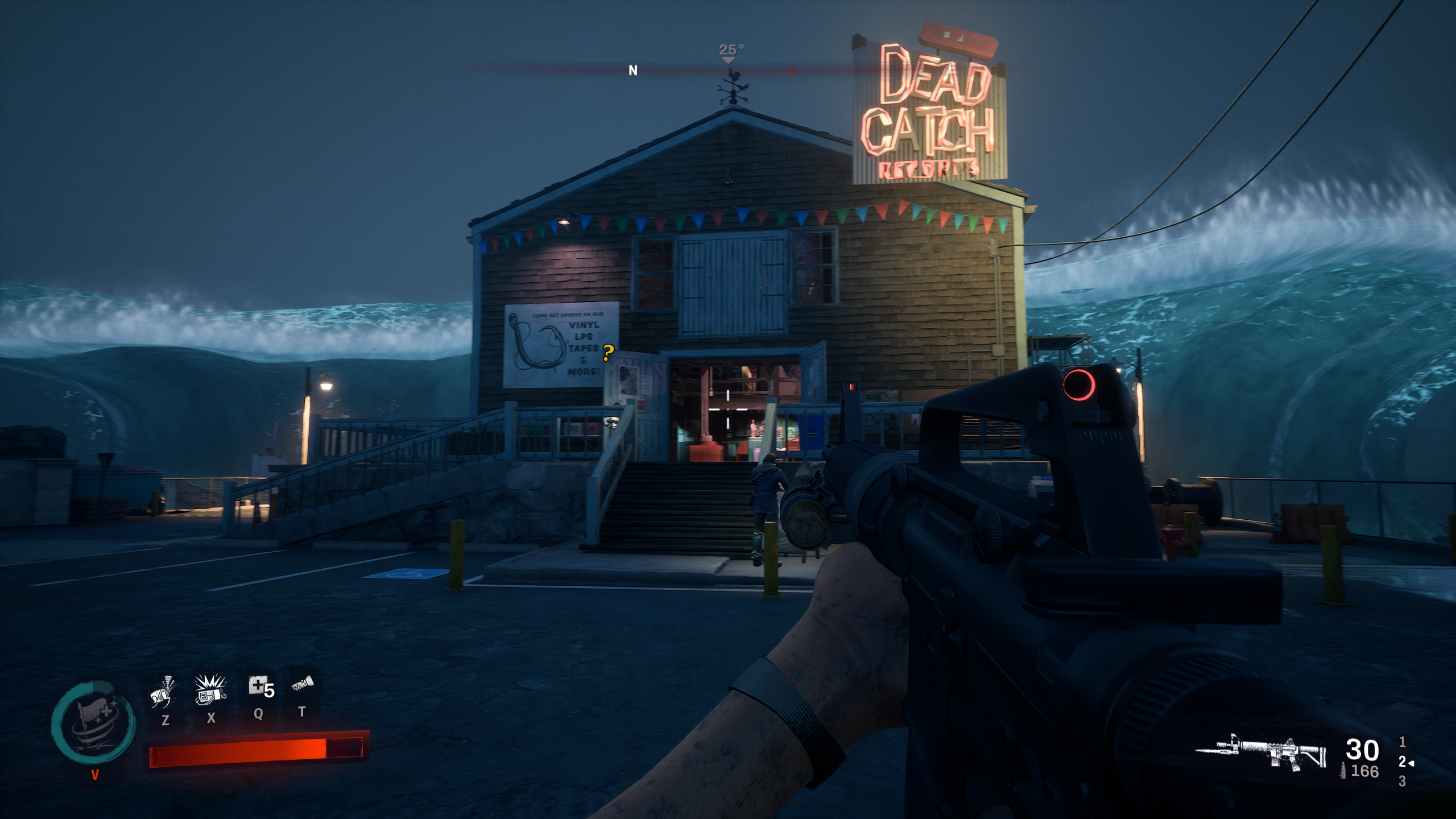 The Dead Catch record store.