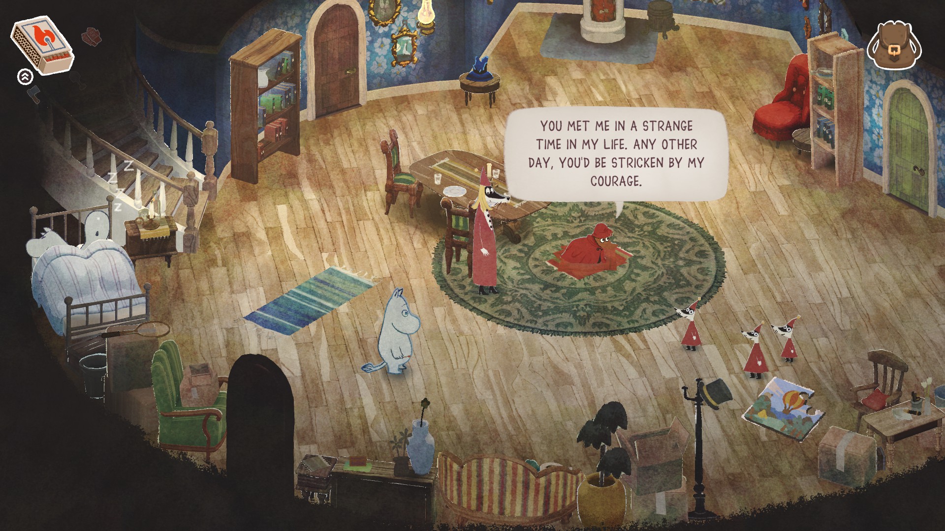 Moomintroll: Winter's Warmth, a cozy game based on the books by Tove Jansson