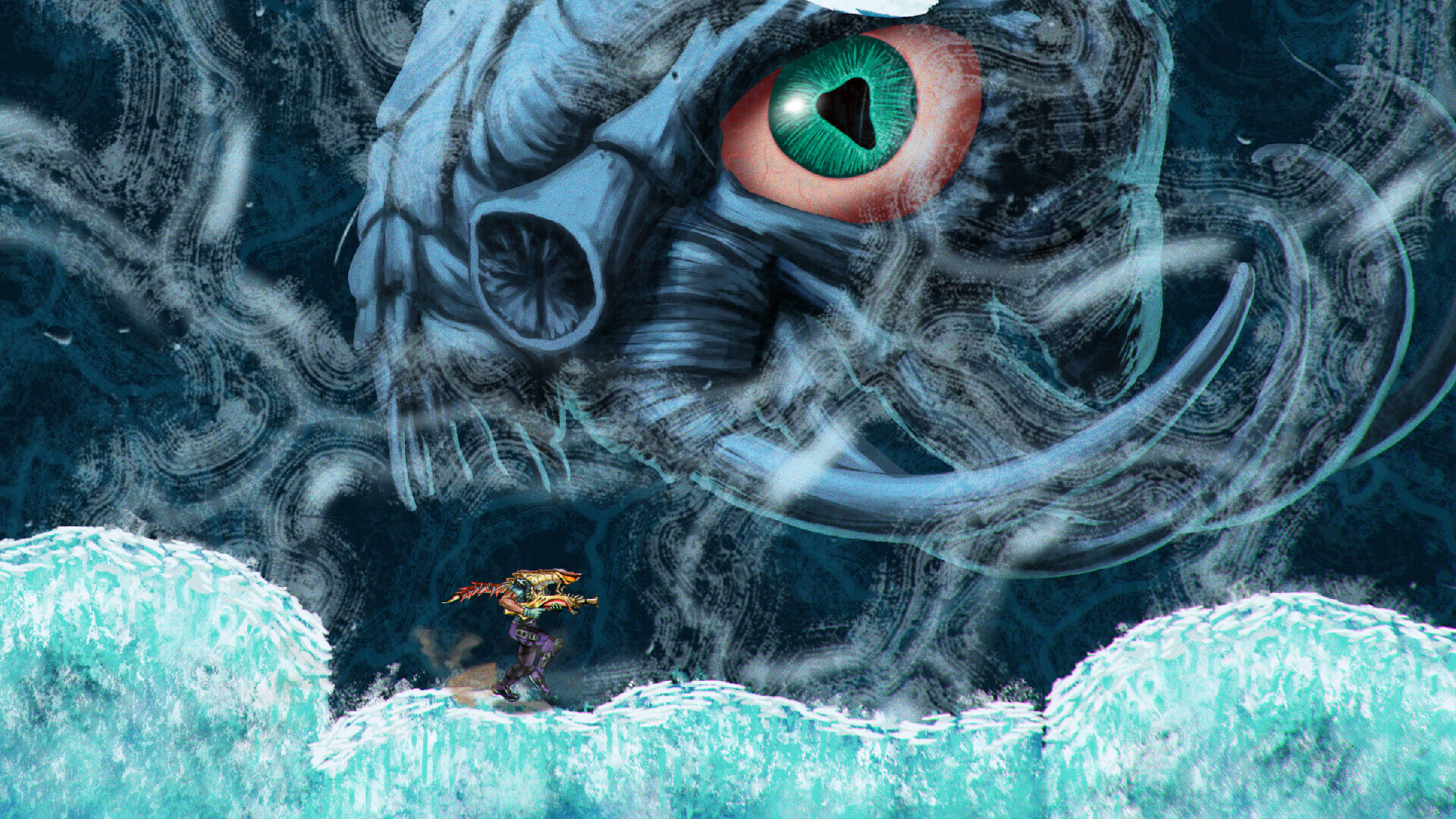 Psychedelic shooter ChainStaff