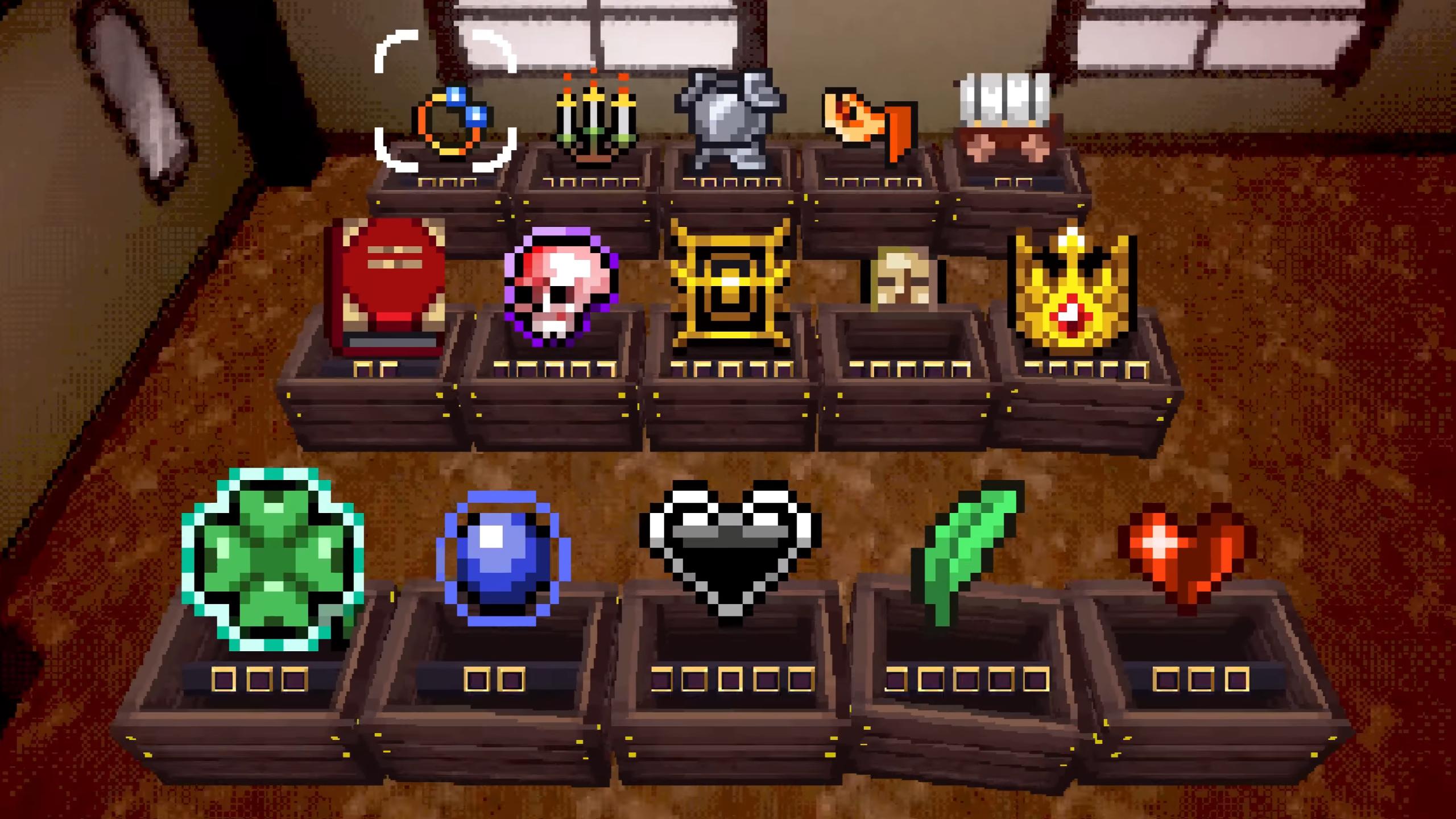 Items on display in Vampire Crawlers