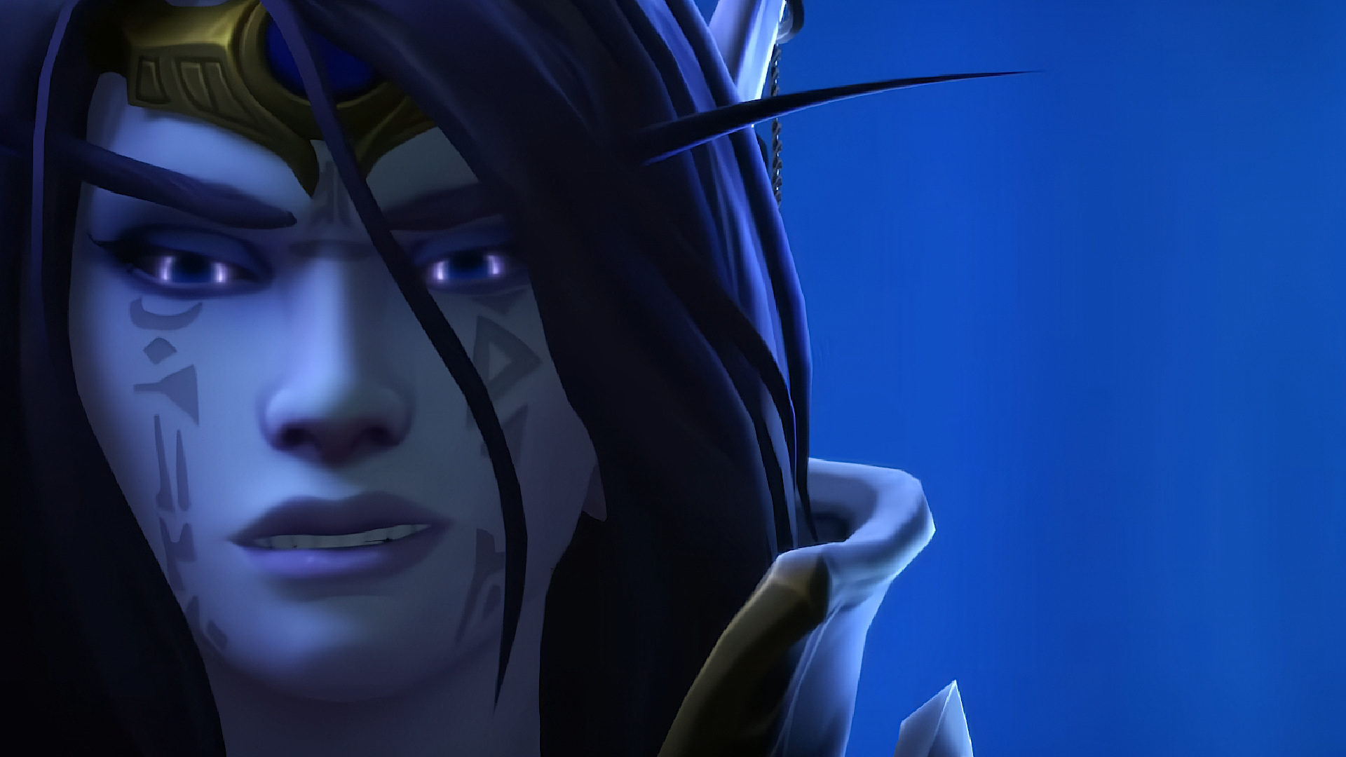 Xal'atath sneers at the viewer in World of Warcraft: Midnight.