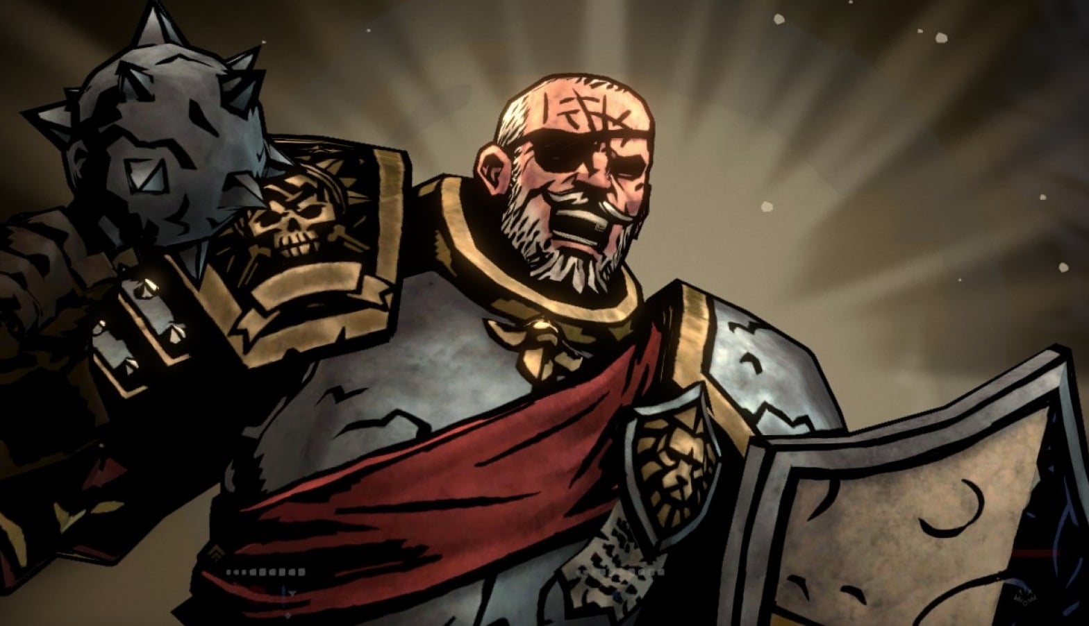 A knight prepares to fight.