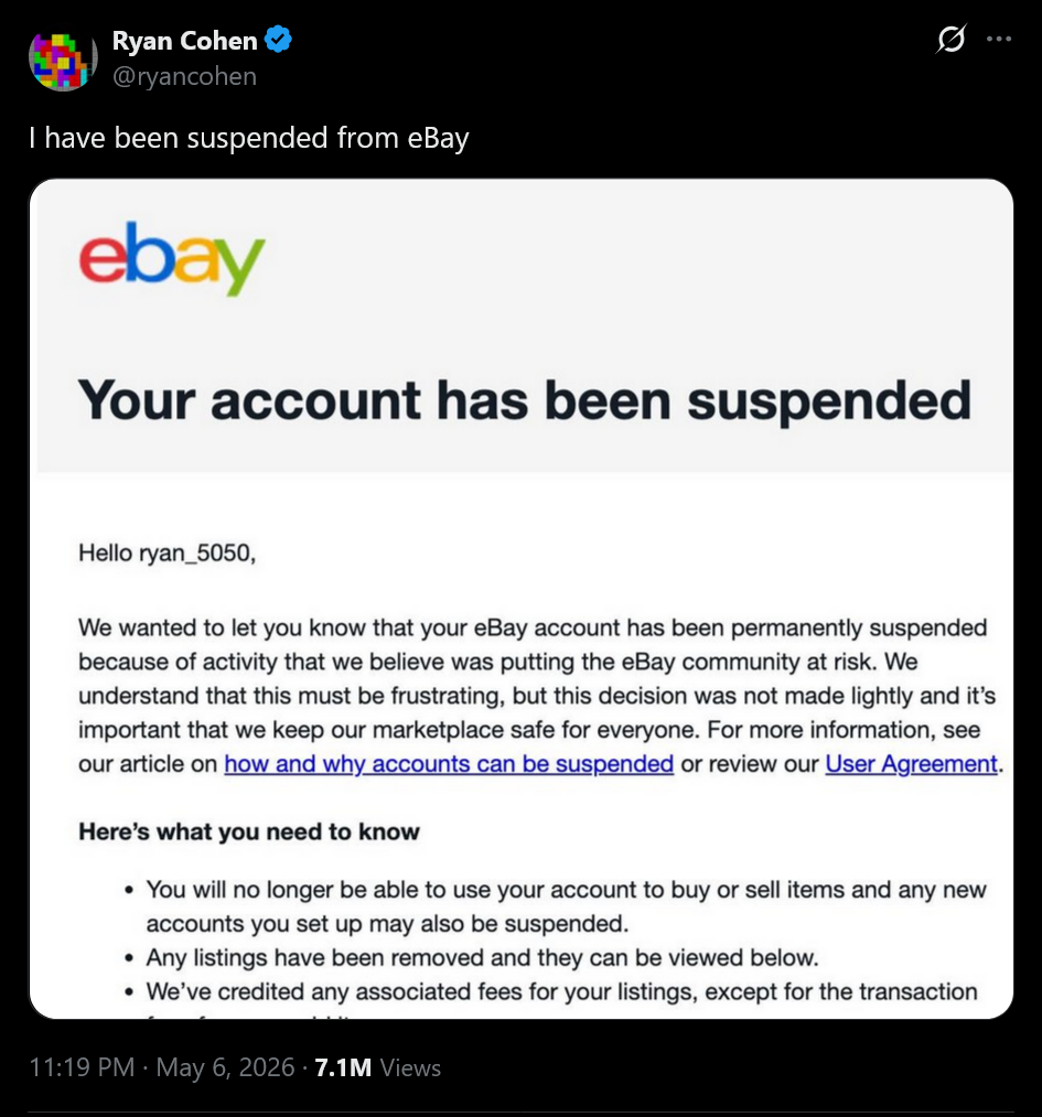 I have been suspended from eBay