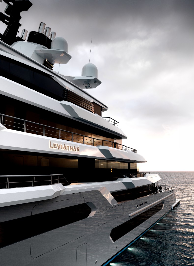A photograph of Gabe Newell's superyacht, Leviathan.