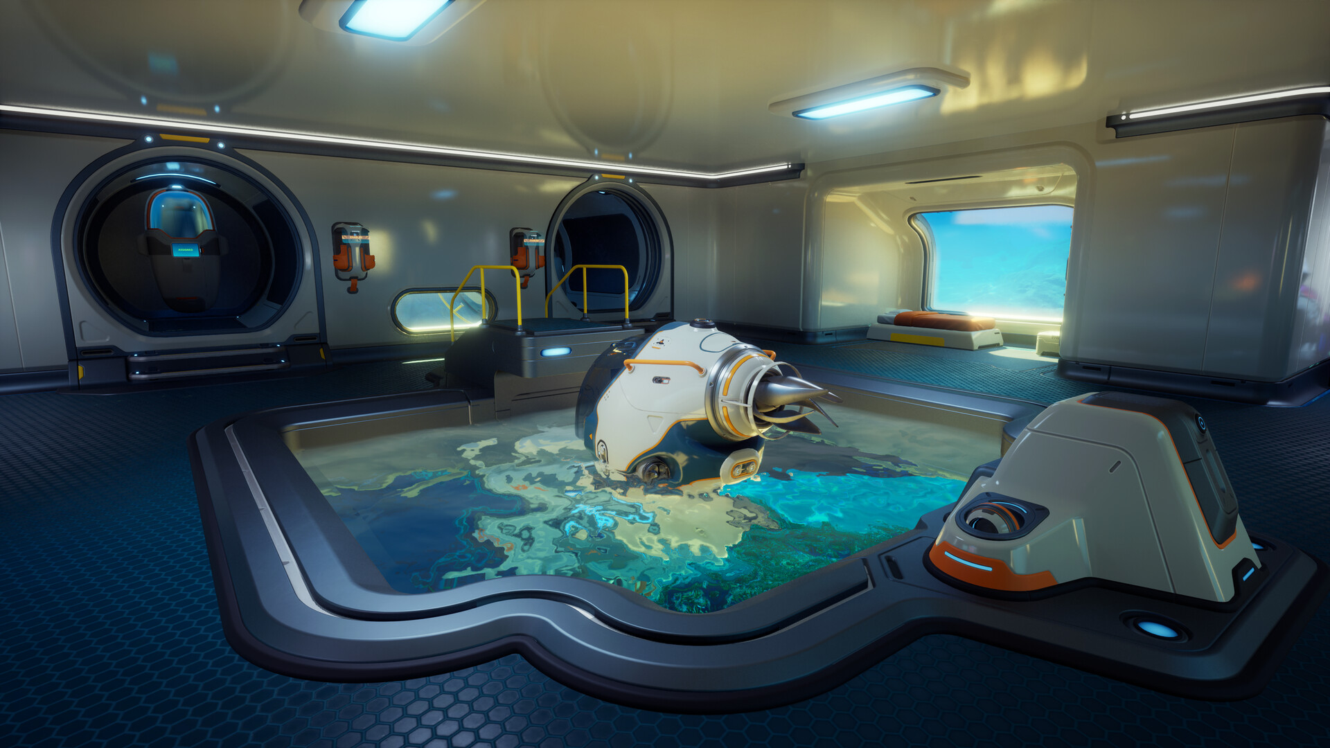Subnautica 2 Tadpole in hangar