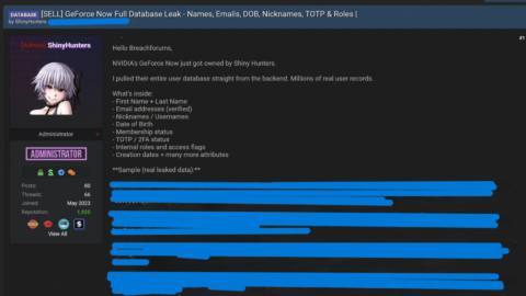 The same group that tried to ransom Rockstar over GTA 6 says it has breached user data from Armenian GeForce Now servers