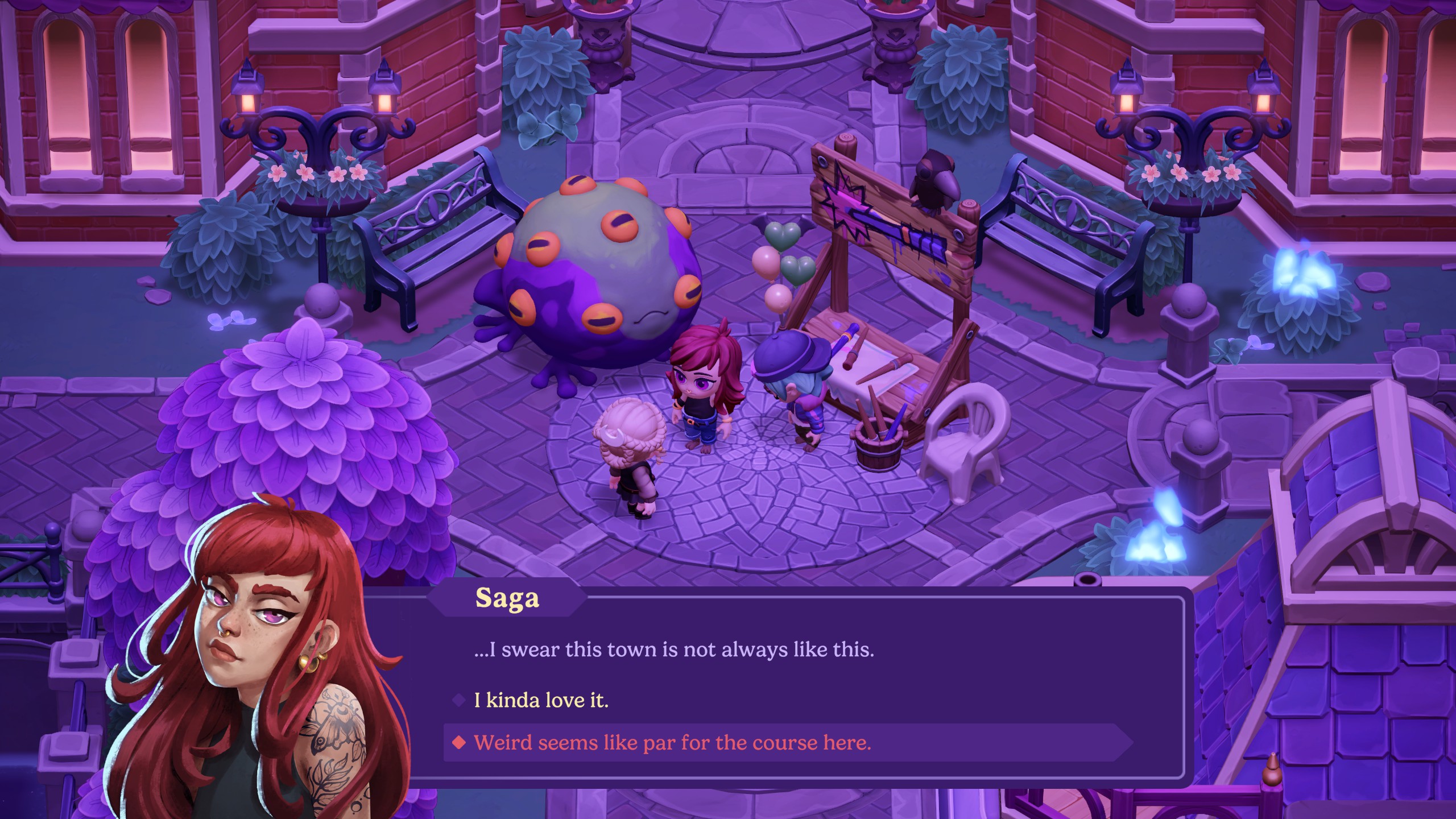 Moonlight Peaks - Saga says to the player