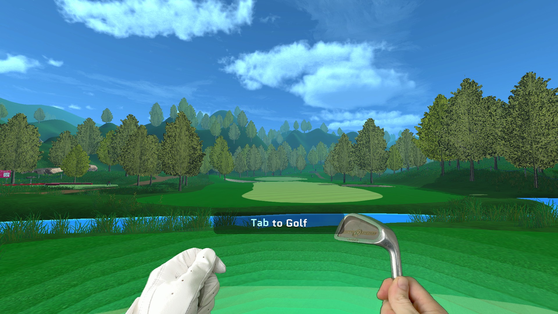 The Tab to Golf prompt in Normal Golf Game.
