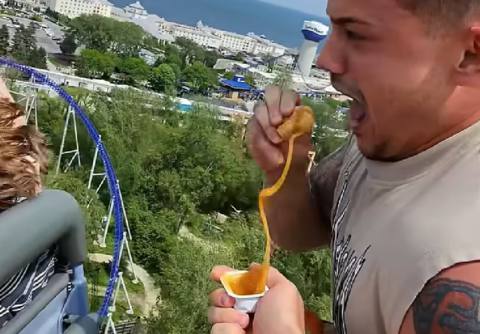 YouTuber Banned From Cedar Point After Eating Chicken Nuggets On Coaster