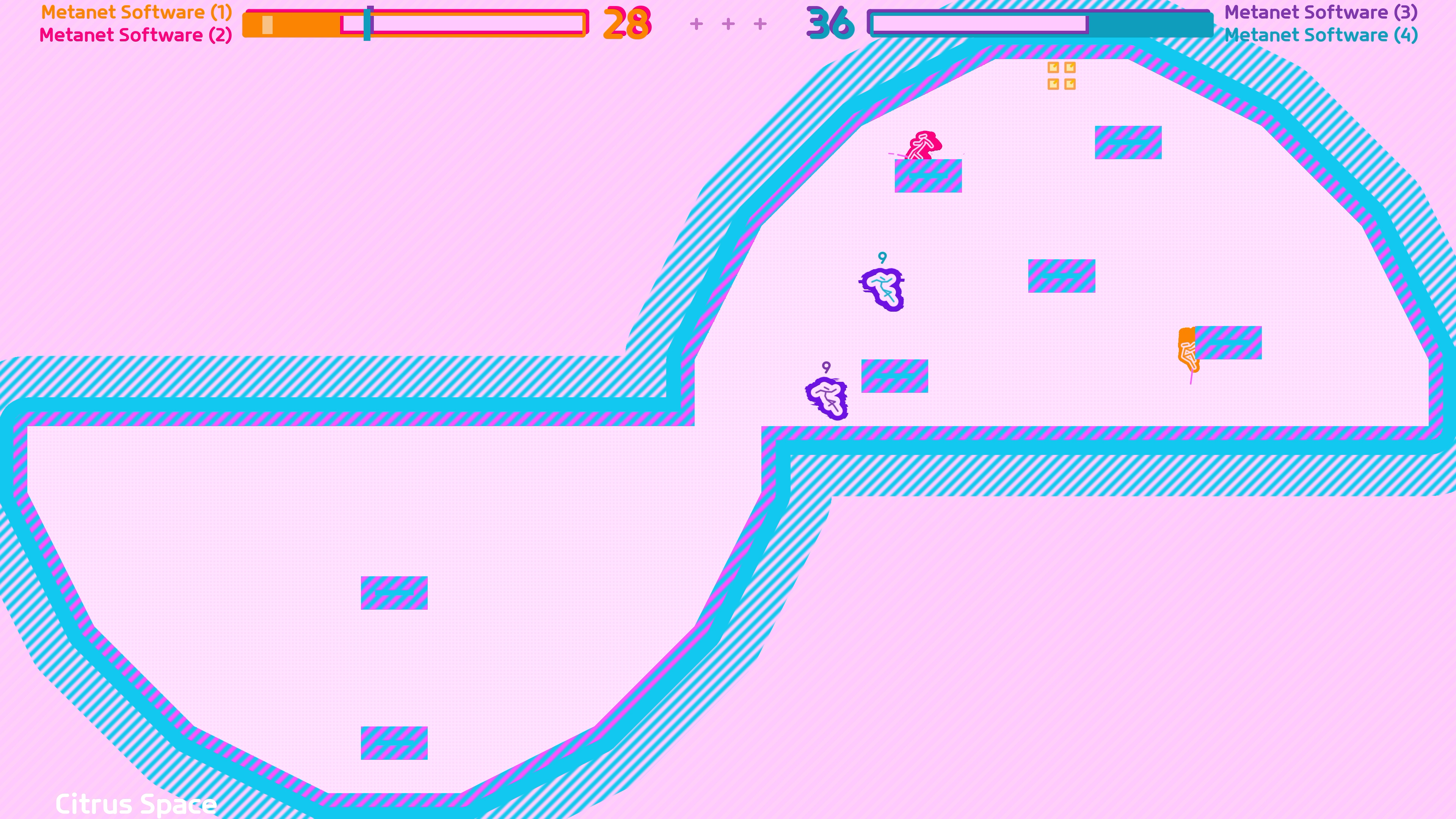 A platforming gauntlet from the game N Plus Infinity Times Two