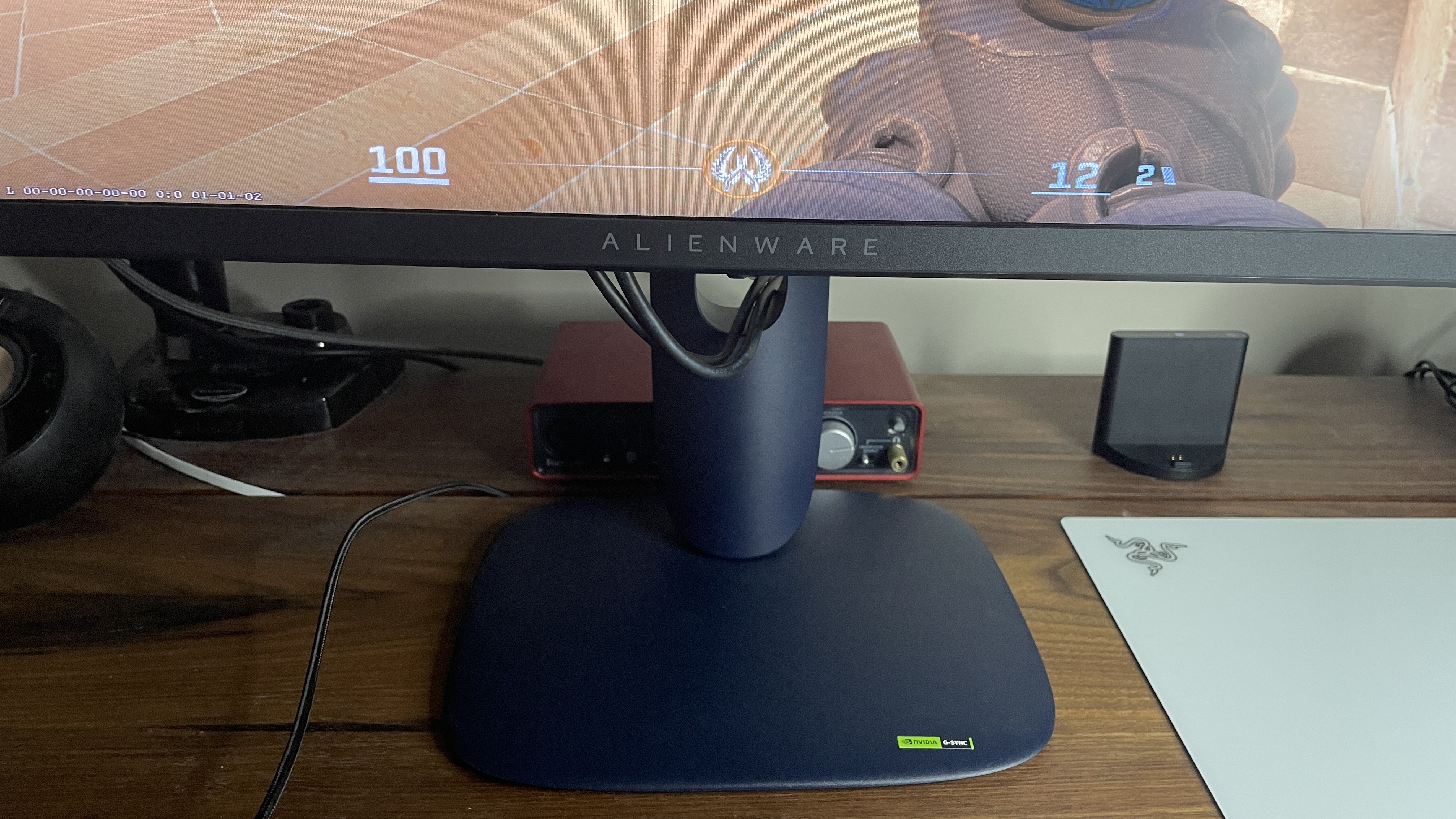 An Alienware AW2525HM 320 Hz 1080p gaming monitor.