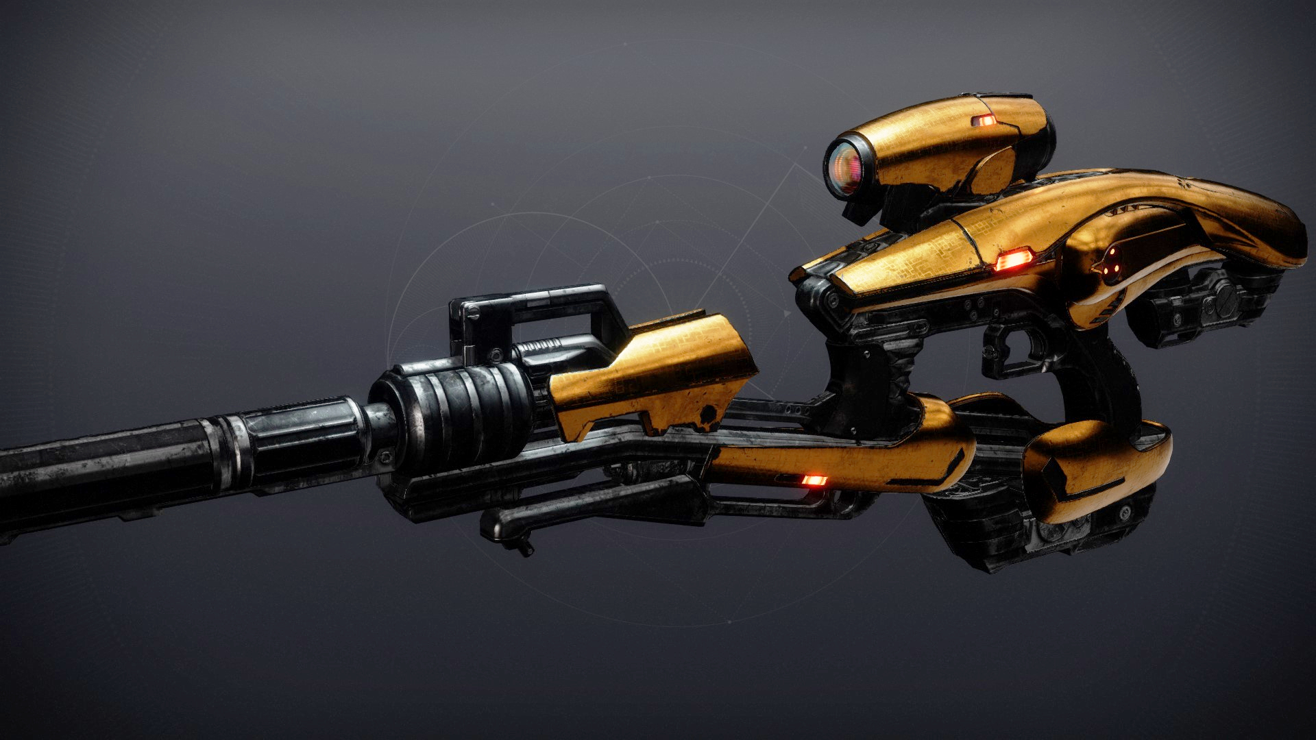 Destiny new catalysts: A side-on view of the Vex Mythoclast Exotic weapon.
