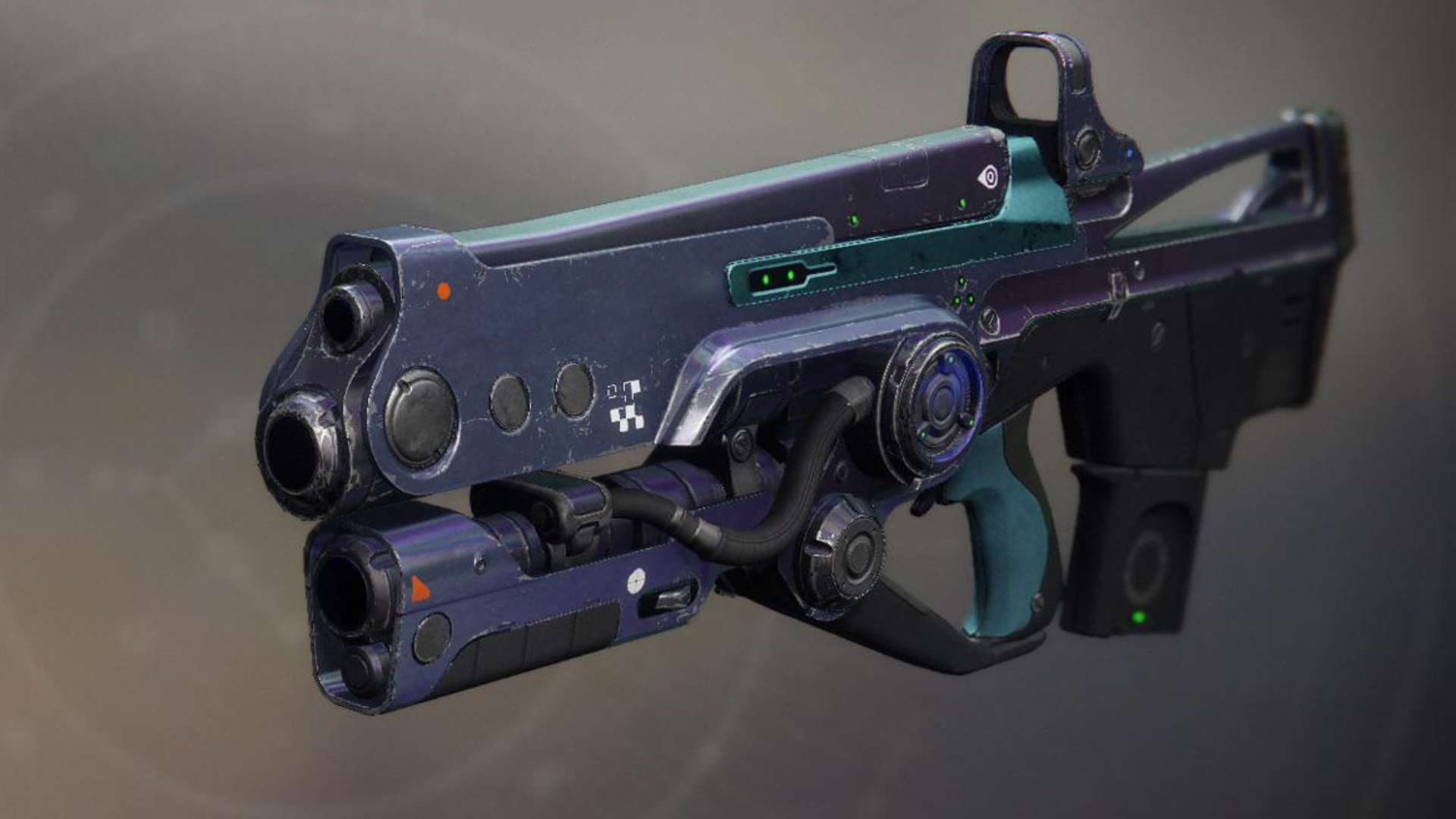 Destiny new catalysts: A side-on view of the Hard Light Exotic weapon.
