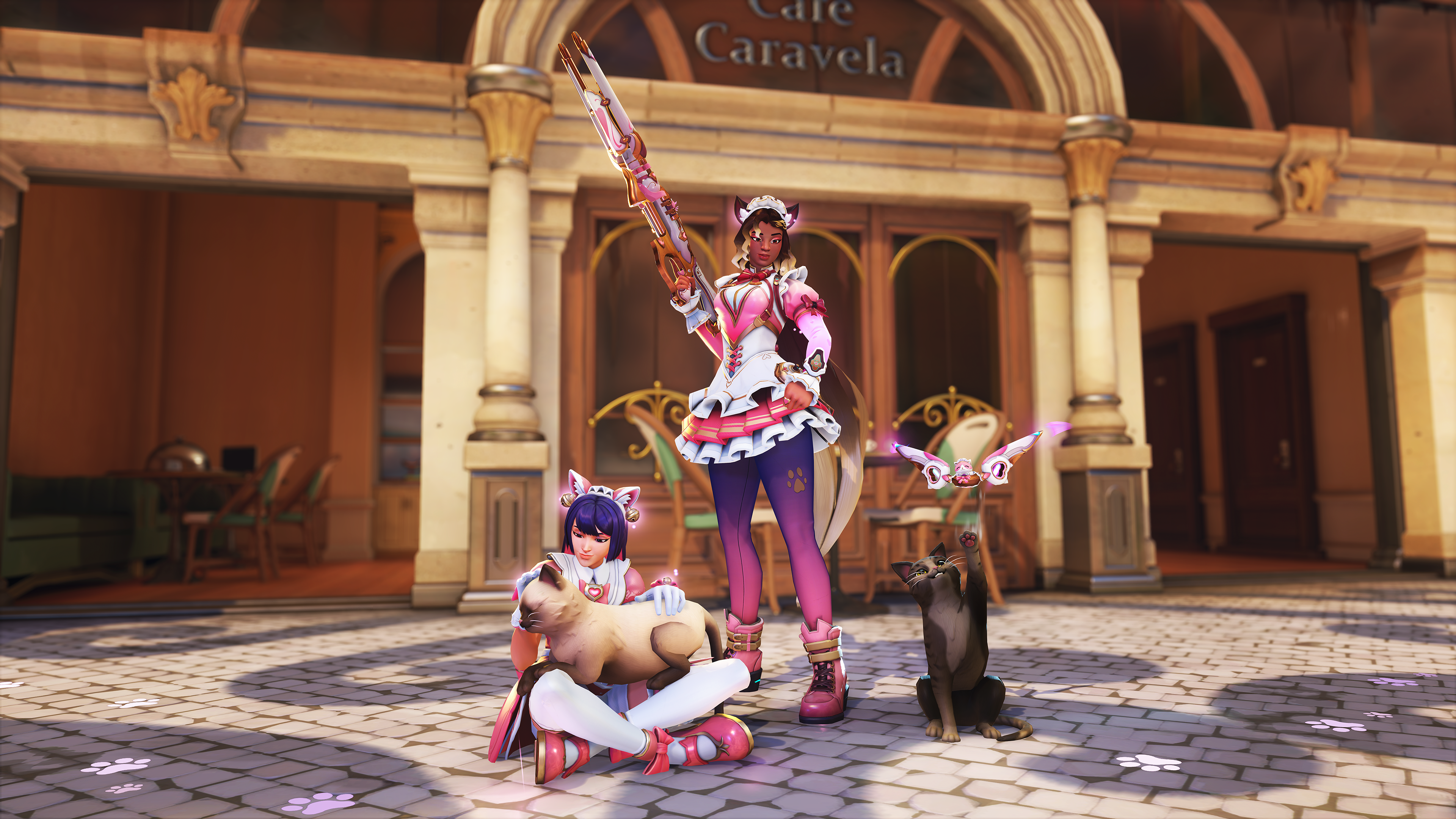 A promotional screenshot of Overwatch season 3 skins.