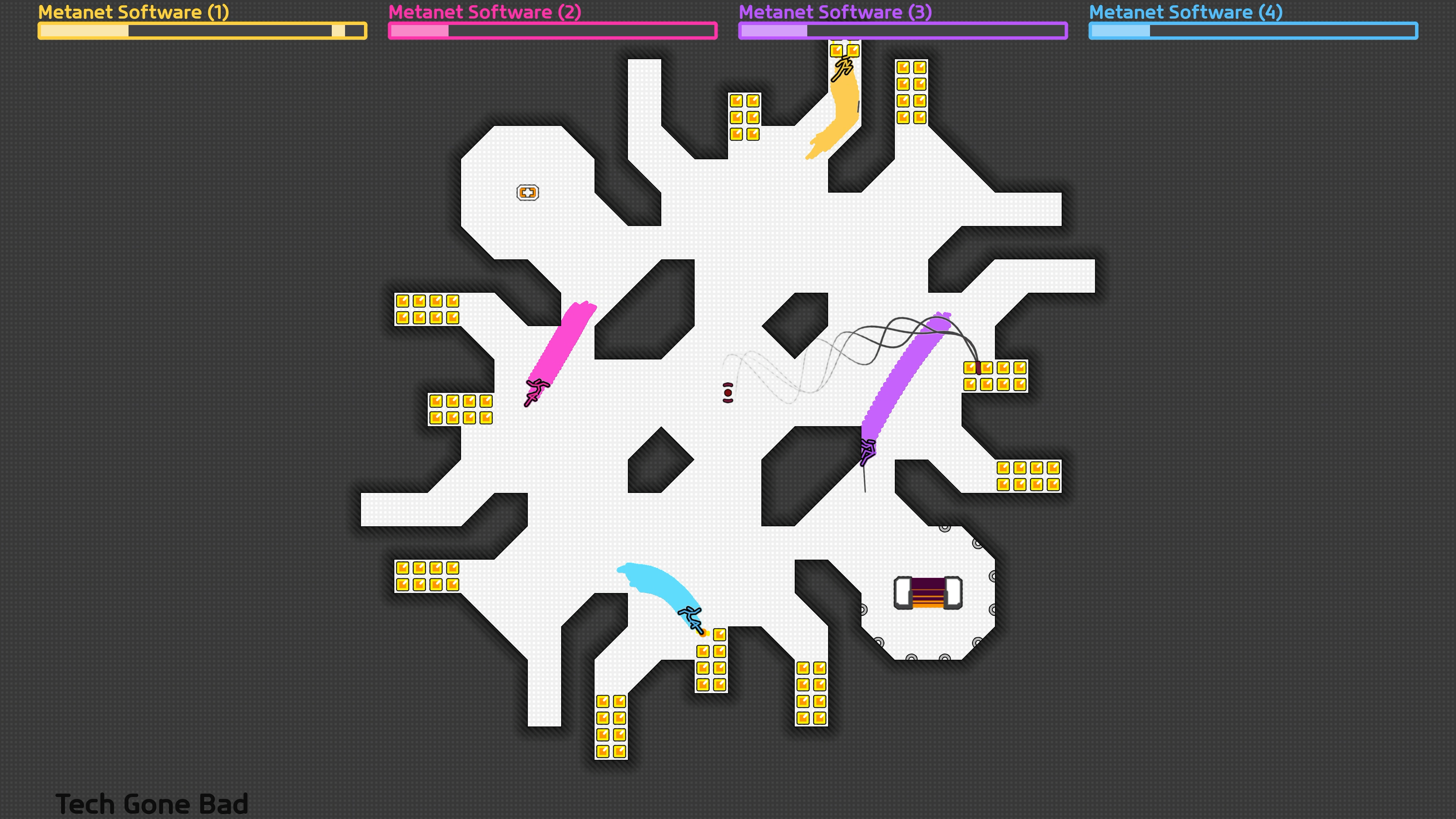 A platforming gauntlet from the game N Plus Infinity Times Two