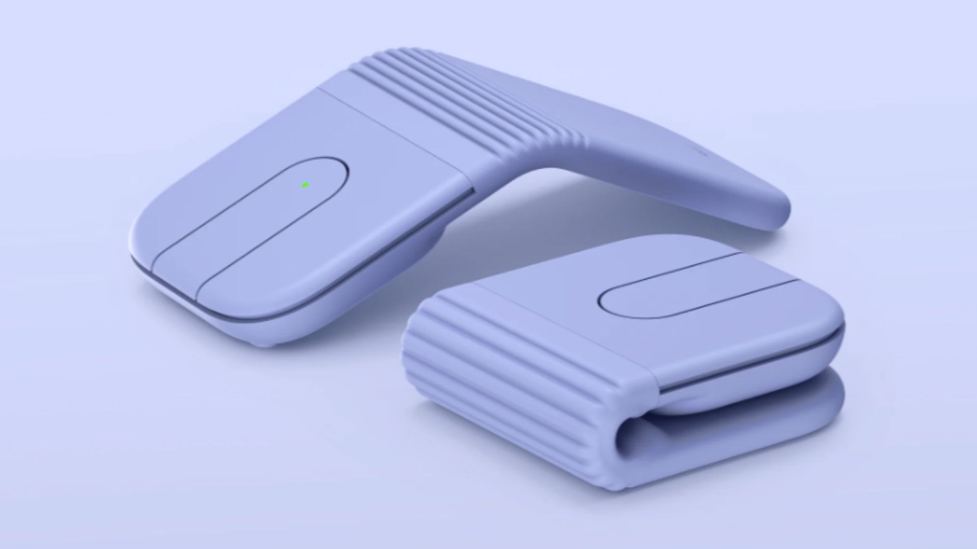 Logitech Mobi Fold in purple on a purple background