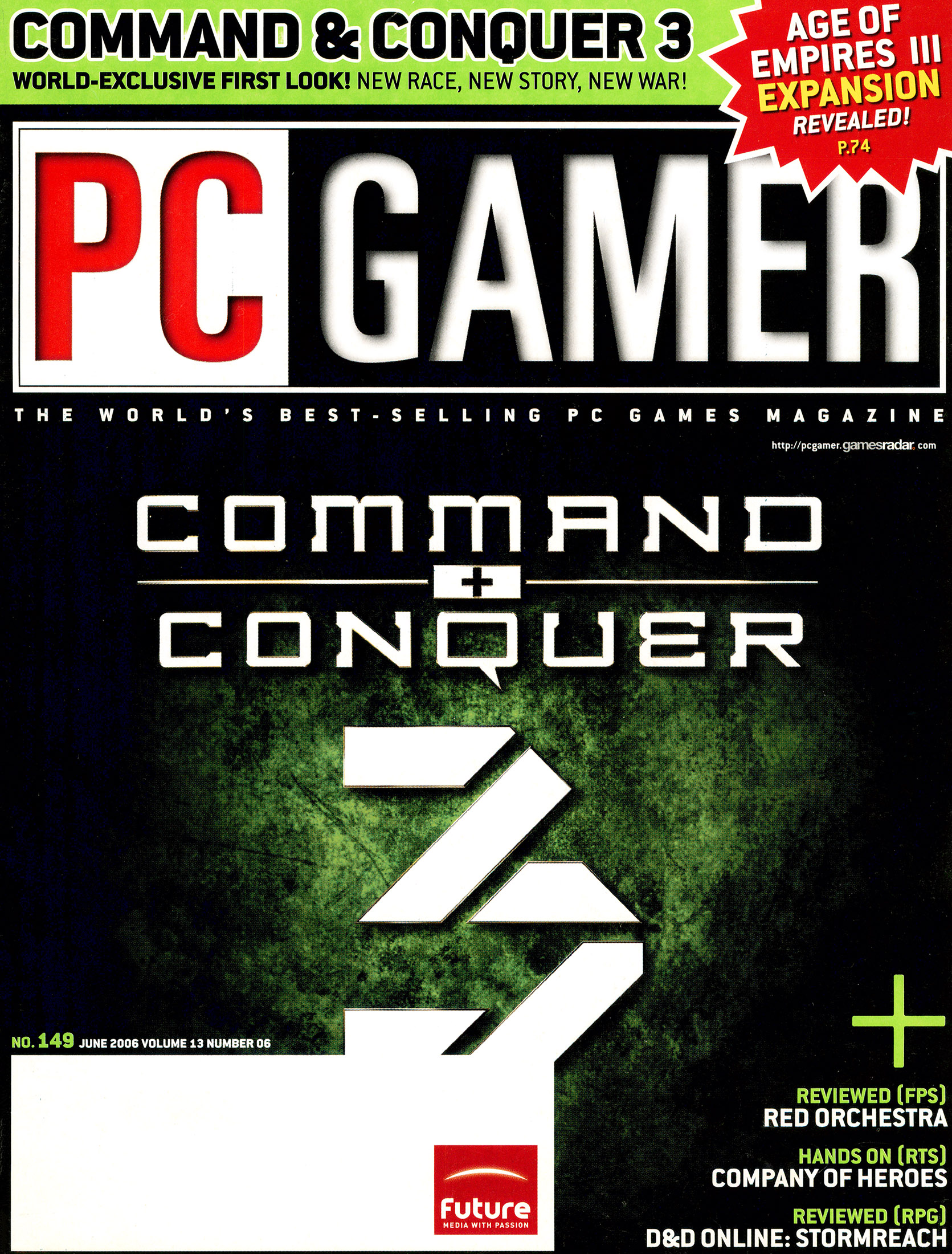 PC Gamer US #149 cover: Command & Conquer 3