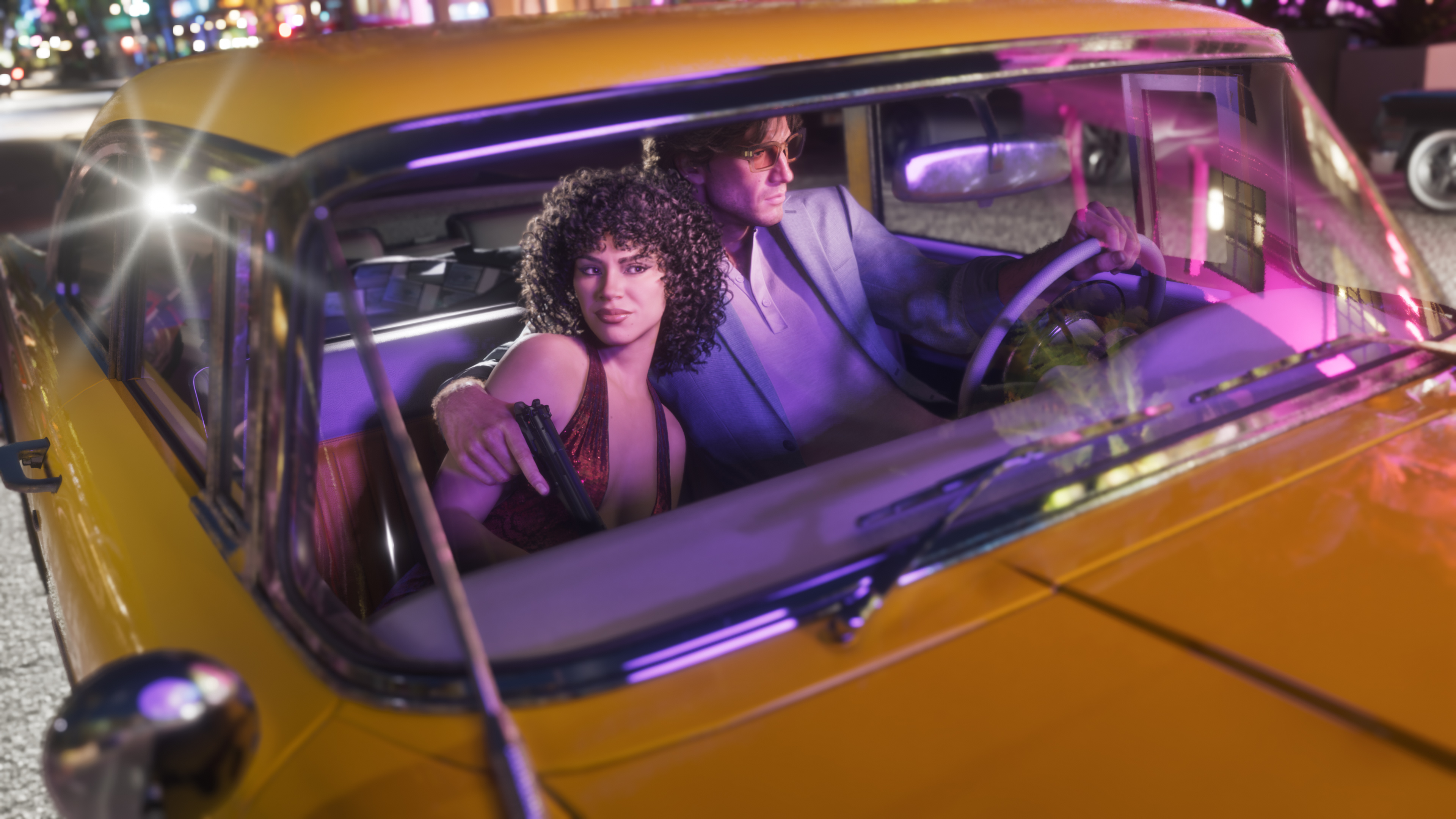 Jason and Lucia at the wheel.