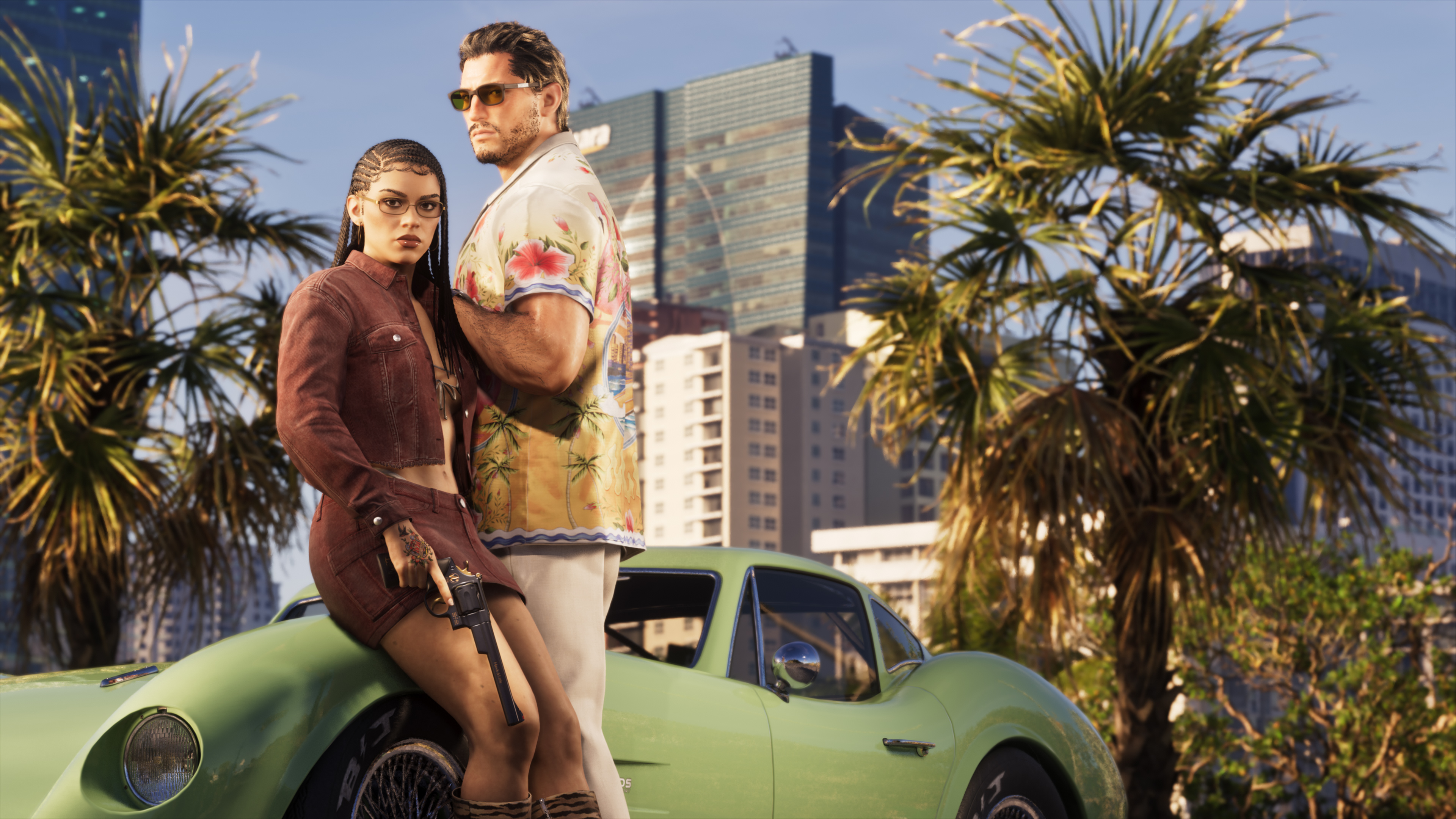 Jason and Lucia from GTA 6, plus acar.