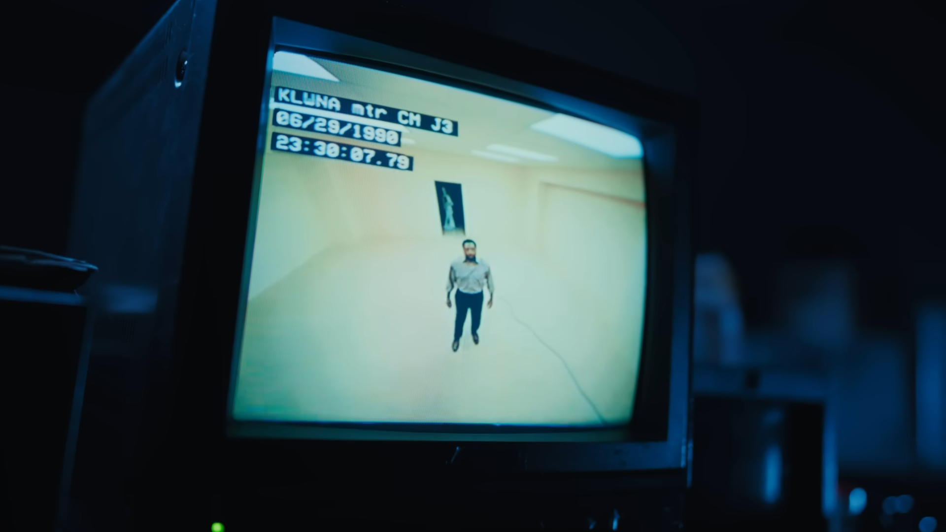 Clark appearing on the security camera.