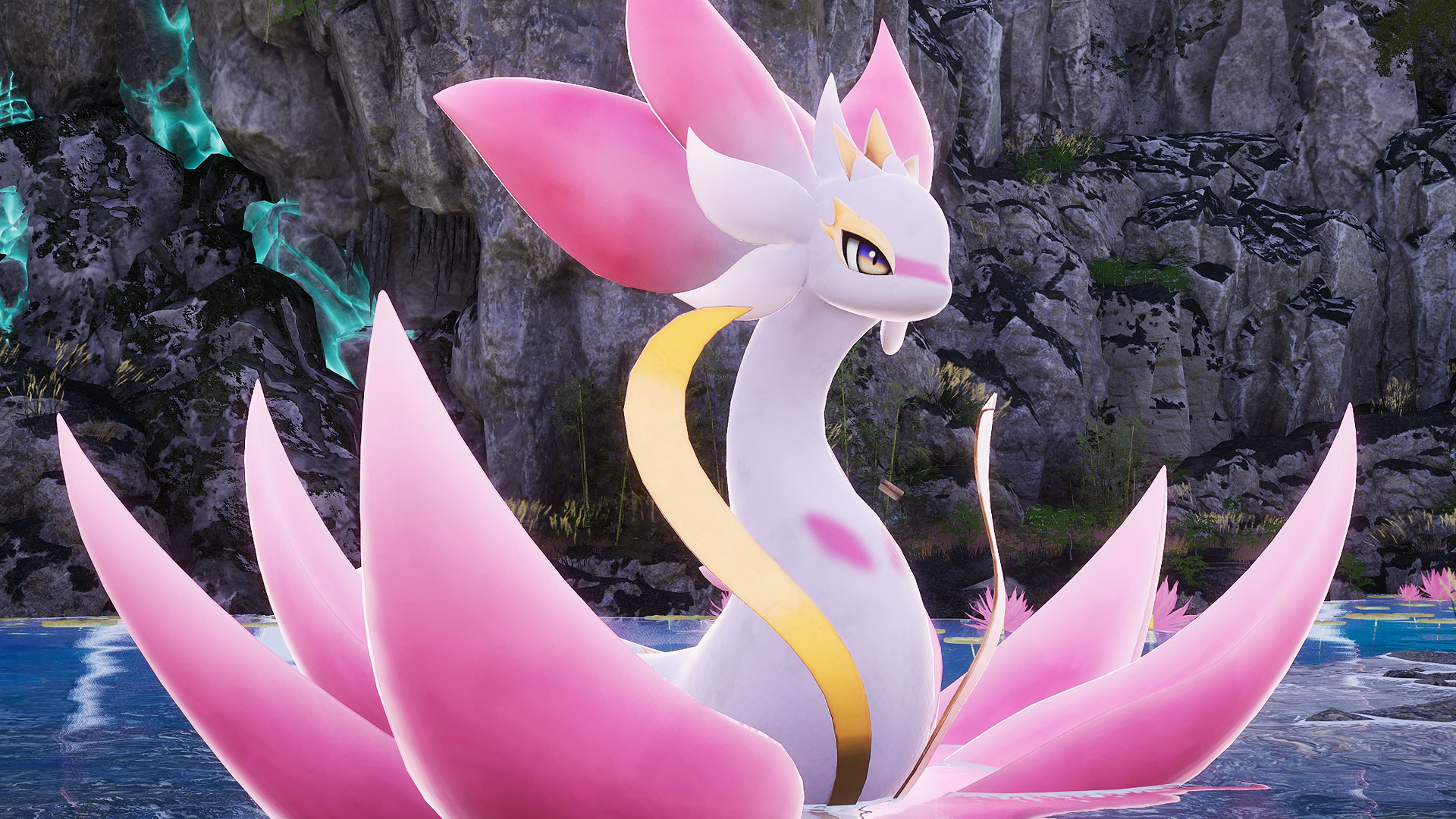 Palworld - Ophydia, a pink serpent-like pal