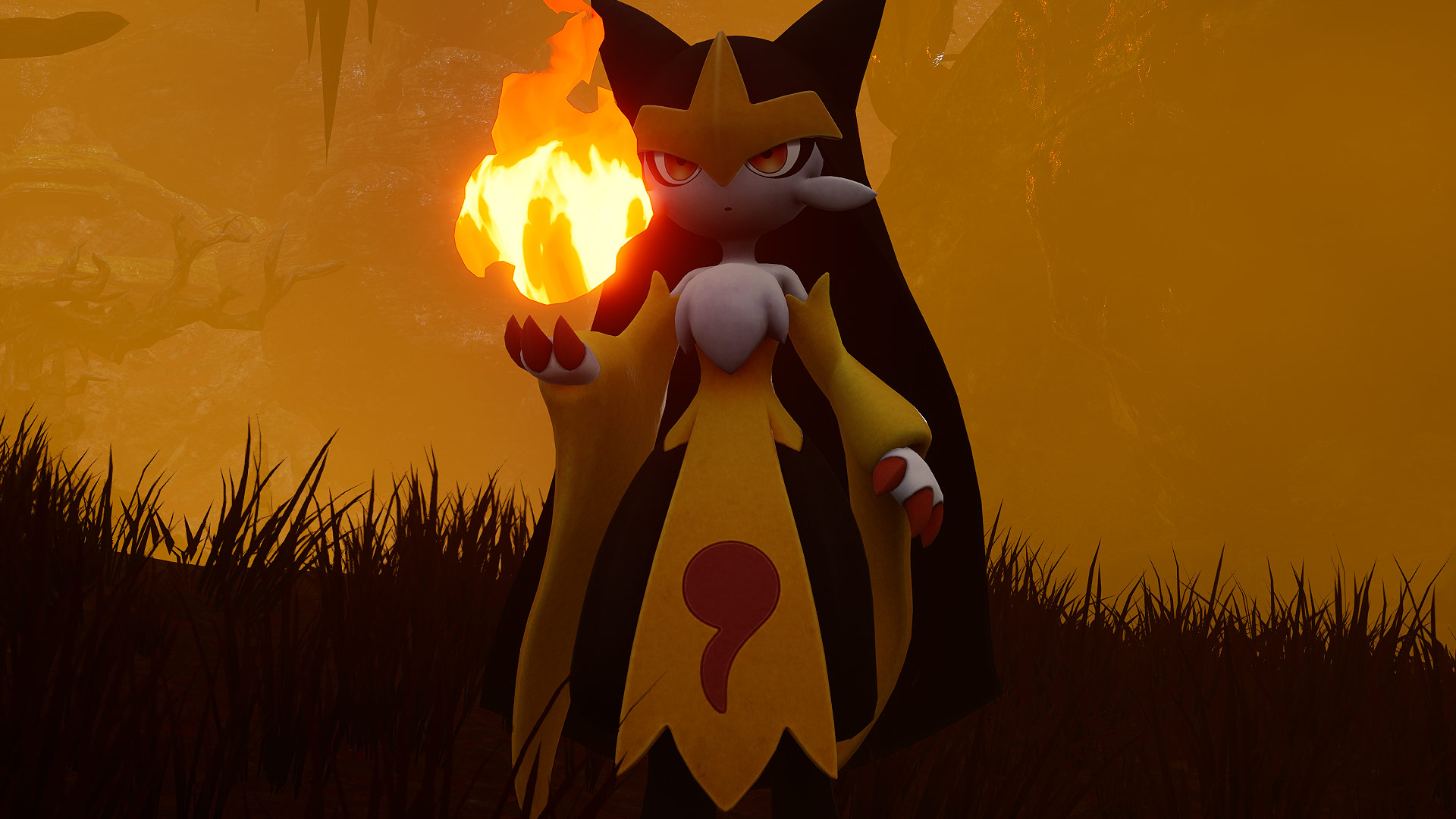 Palworld - Flaracle, a humanoid fire fox pal