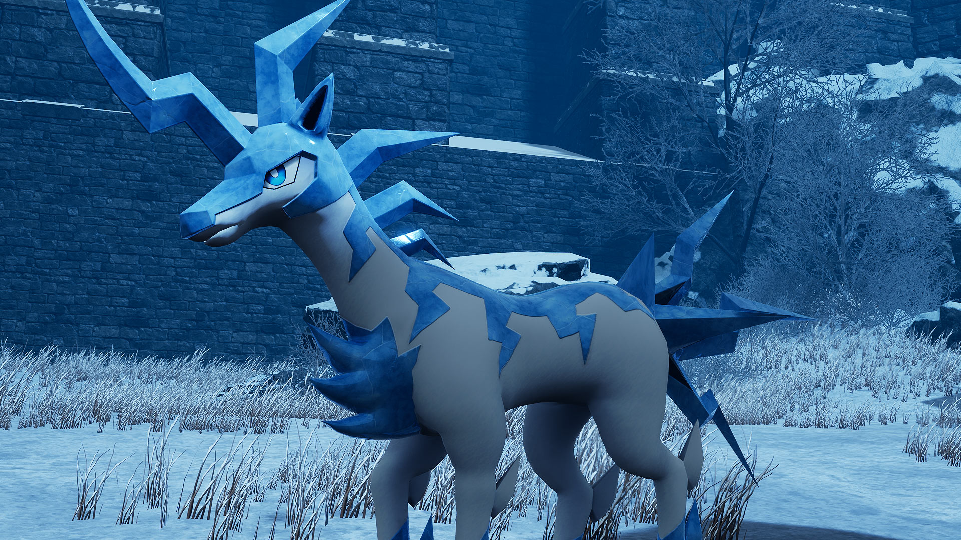Palworld - A blue unicorn pal, Univolt Crys