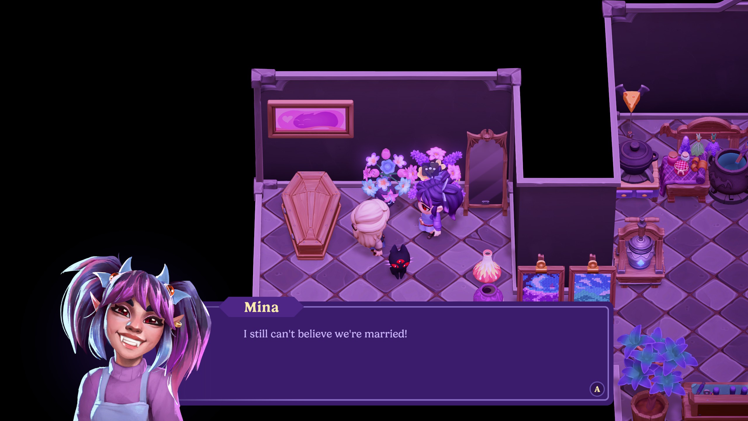 Moonlight Peaks - Mina talks to the main character saying 
