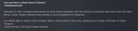 Star Wars Zero Company is going all in on Clone customisation, but my favourite armour is restricted to the Deluxe Edition