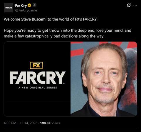 Steve Buscemi joins the Far Cry TV series cast and now we’re all wondering: will he be a weird, helpful NPC, or a weirdly charismatic villain?