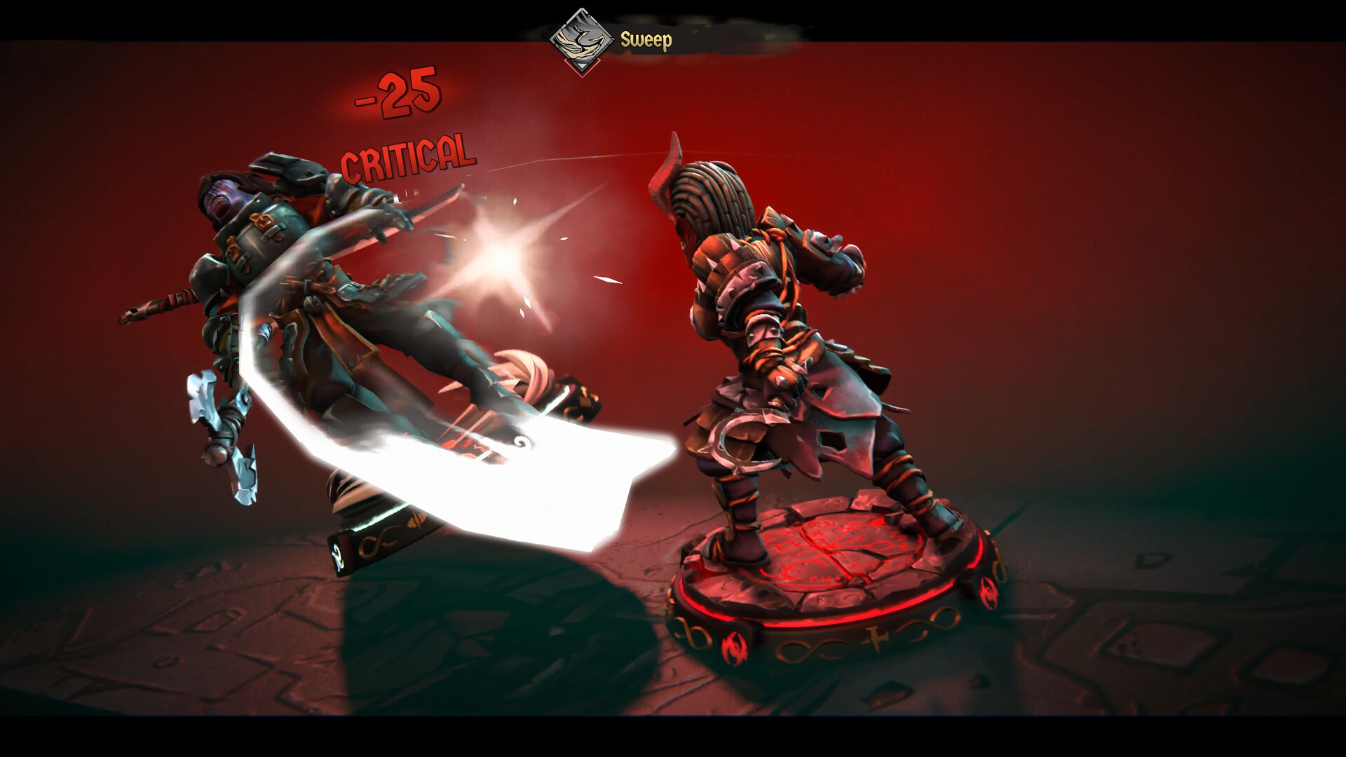 A character clonks another in Champions Tactics: Grimoria Chronicles.