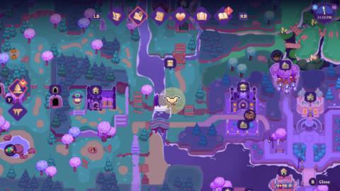 Where to find the fallen tree and unblock the waterfall in Moonlight Peaks