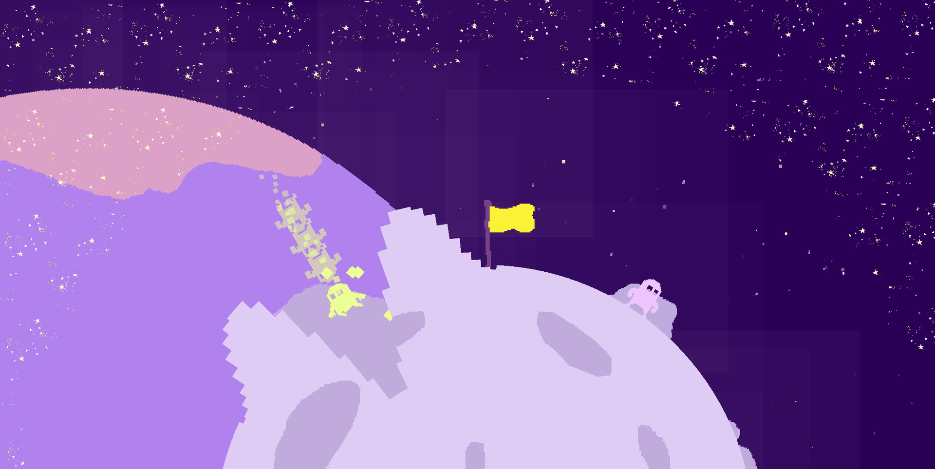 Crashphalt players fighting on the moon.