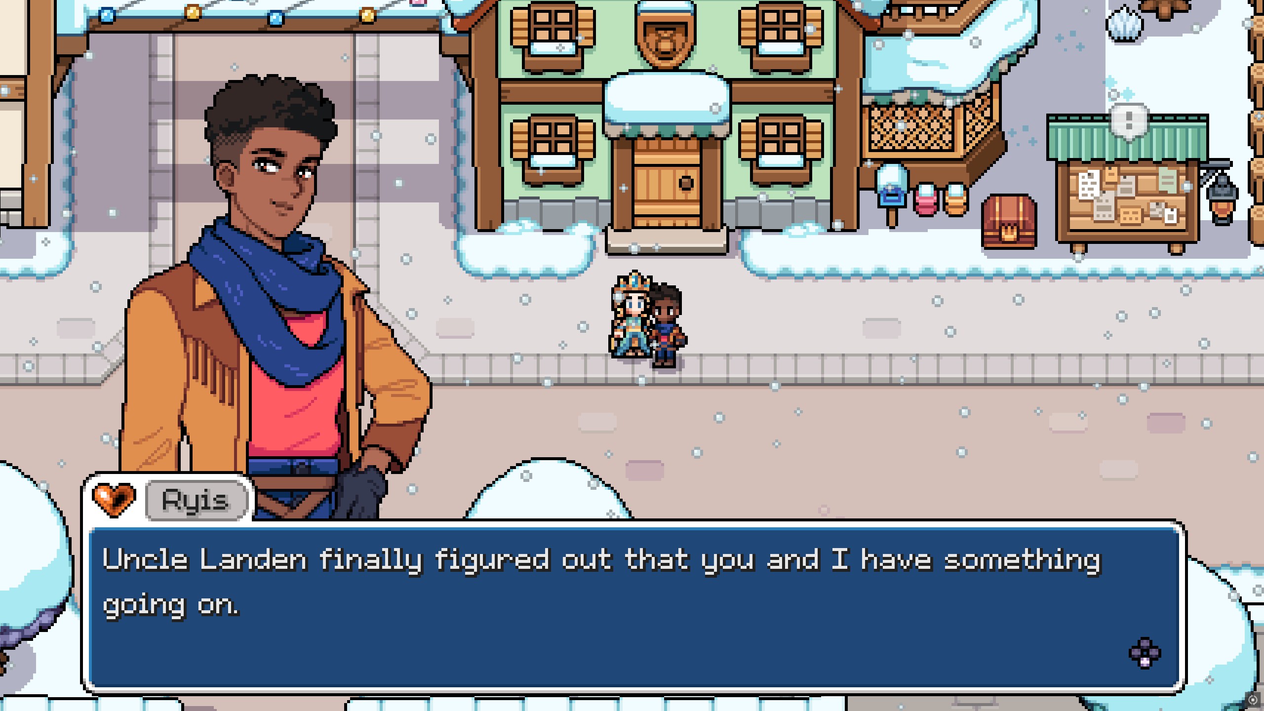 Fields of Mistria - Ryis tells the player 