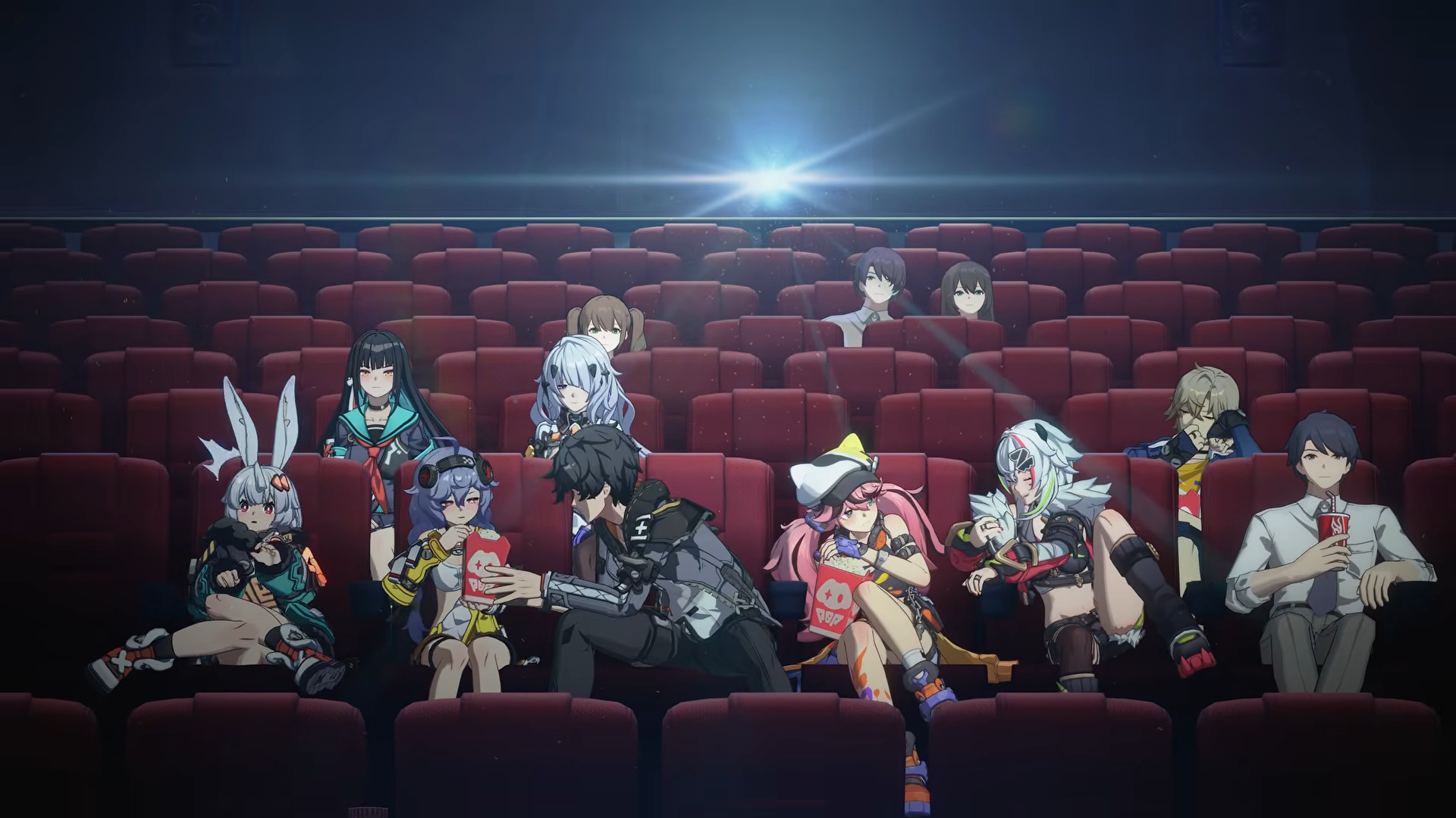 Ananta - The Ananta characters all sit together in a movie theater