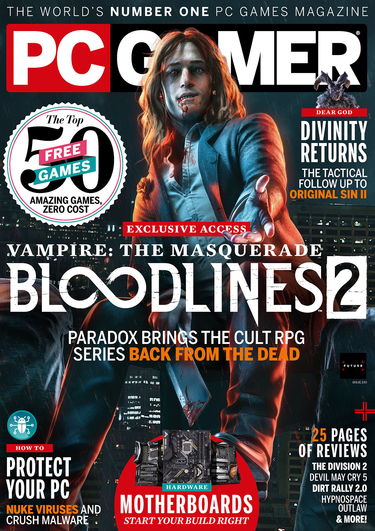 PC Gamer UK issue 330: Vampire the Masquerade Bloodlines 2