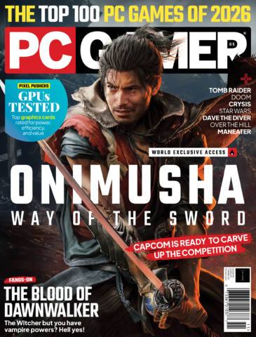PC Gamer magazine’s new issue is on sale now: Onimusha: Way of the Sword, with a huge A1 poster and Top 100 games mini-mag