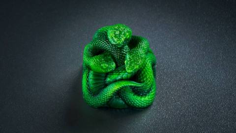 ‘To own a Razer Artisan Keycap is to display one’s allegiance, a mark of belonging within the Cult of Razer’ says the PR nonsense behind this $90 coil of snakes