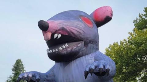 Xbox CEO Asha Sharma’s internal playthrough of The Elder Scrolls 6 disrupted by a giant inflatable rat, as Bethesda union protests cuts