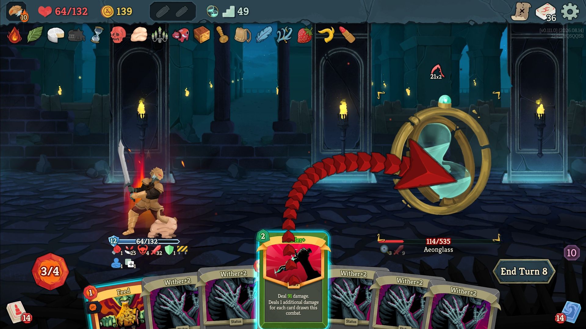Slay the Spire 2 Aeonglass bossfight w ironclad