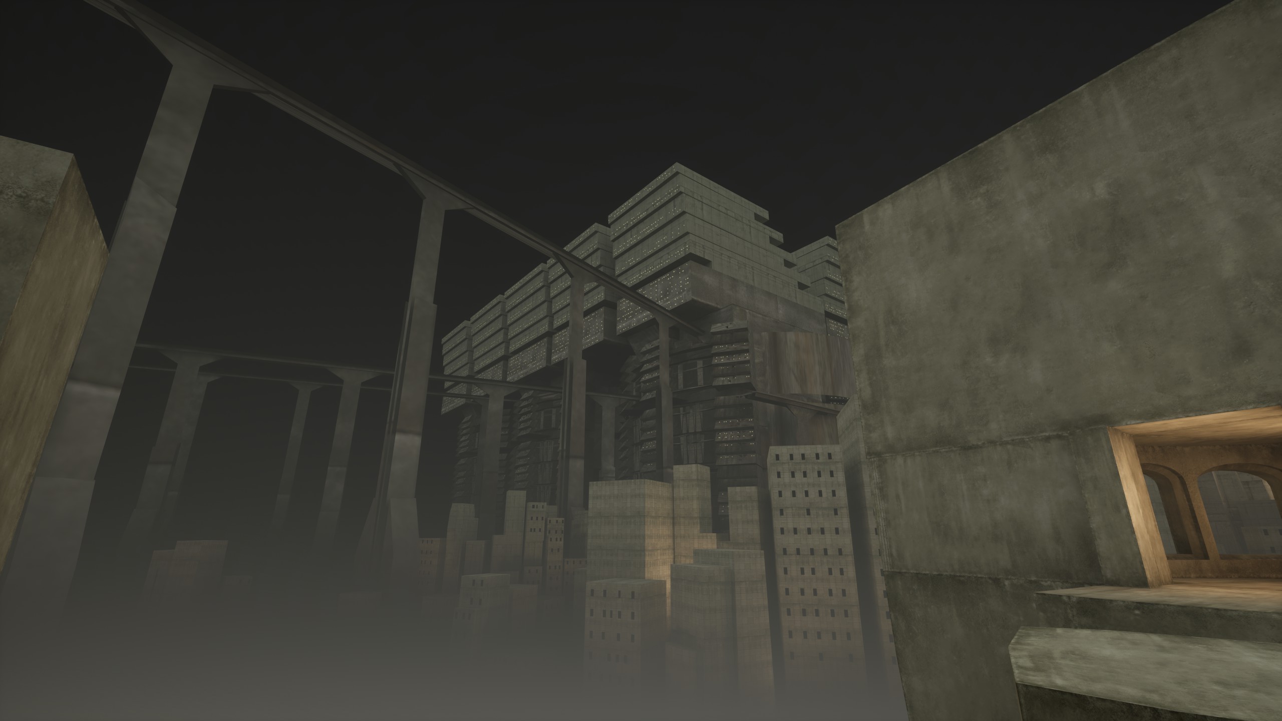 Vholume brutalist cityscape