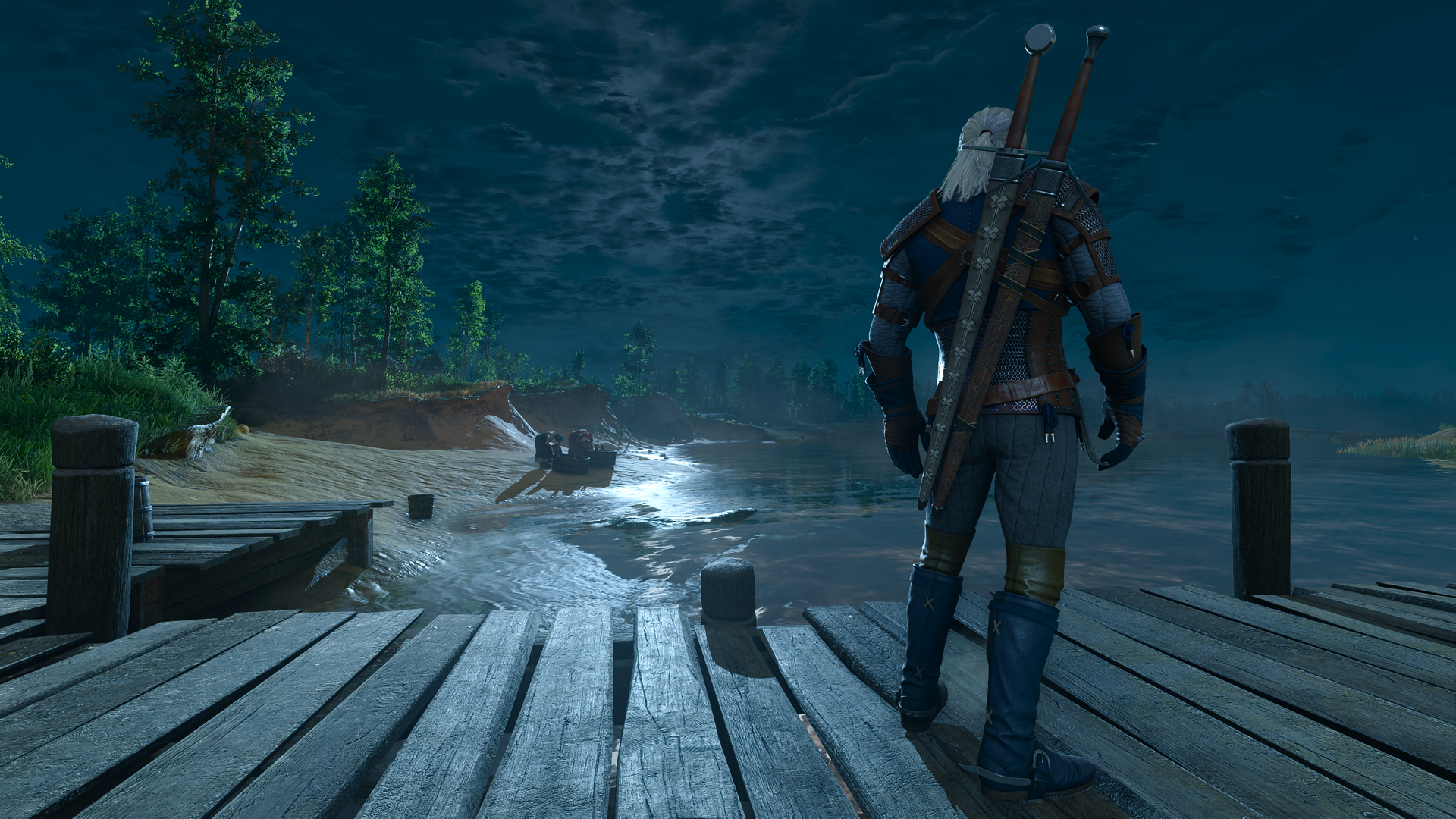 Geralt, moonlit.