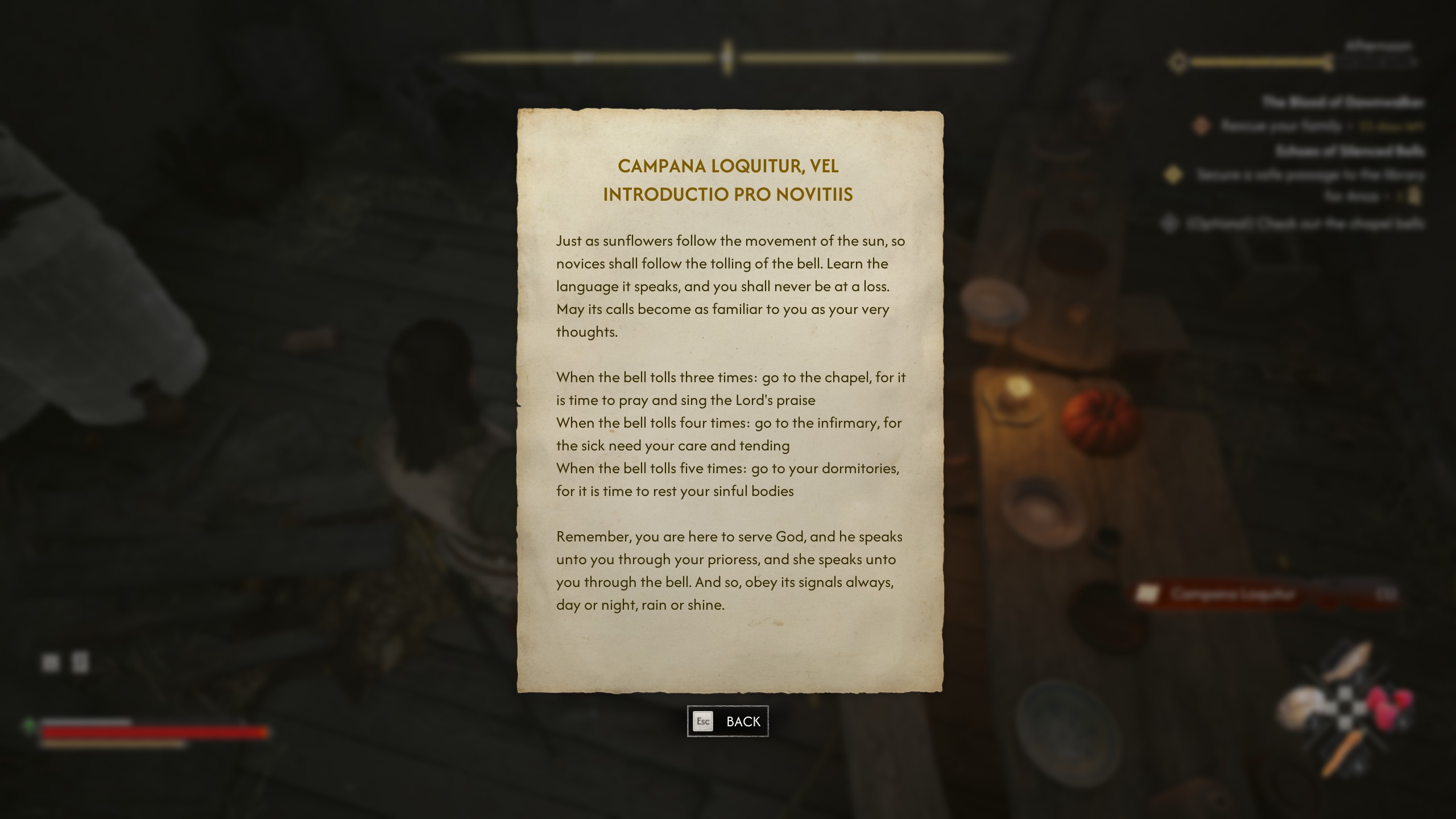 Blood of Dawnwalker Echoes of Silenced Bells - Bell instructions