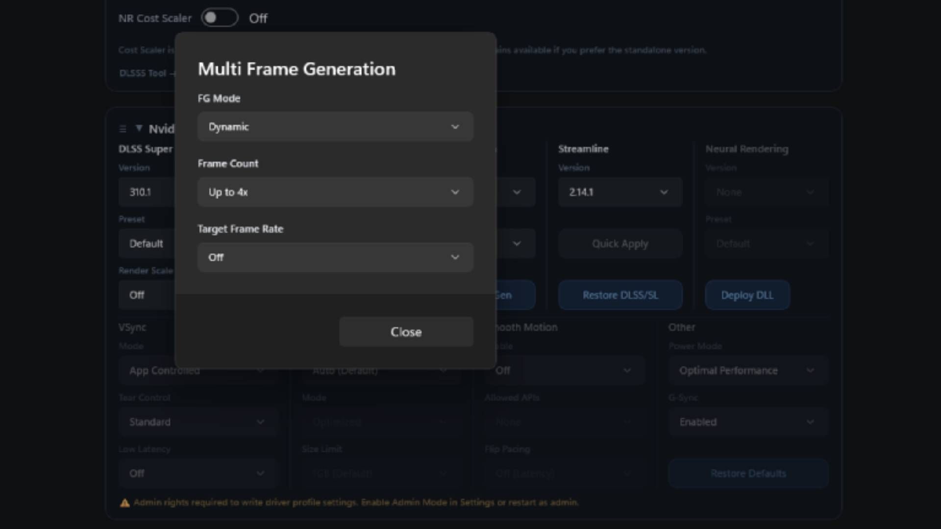 A screenshot of a number of the options available in the ReShade HDR Installer.