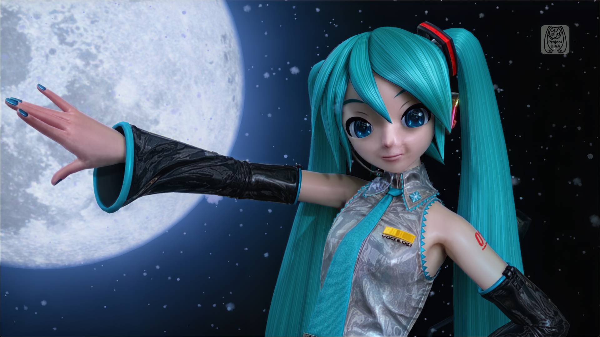A close up of Miku Hatsune with DLSS 5 on
