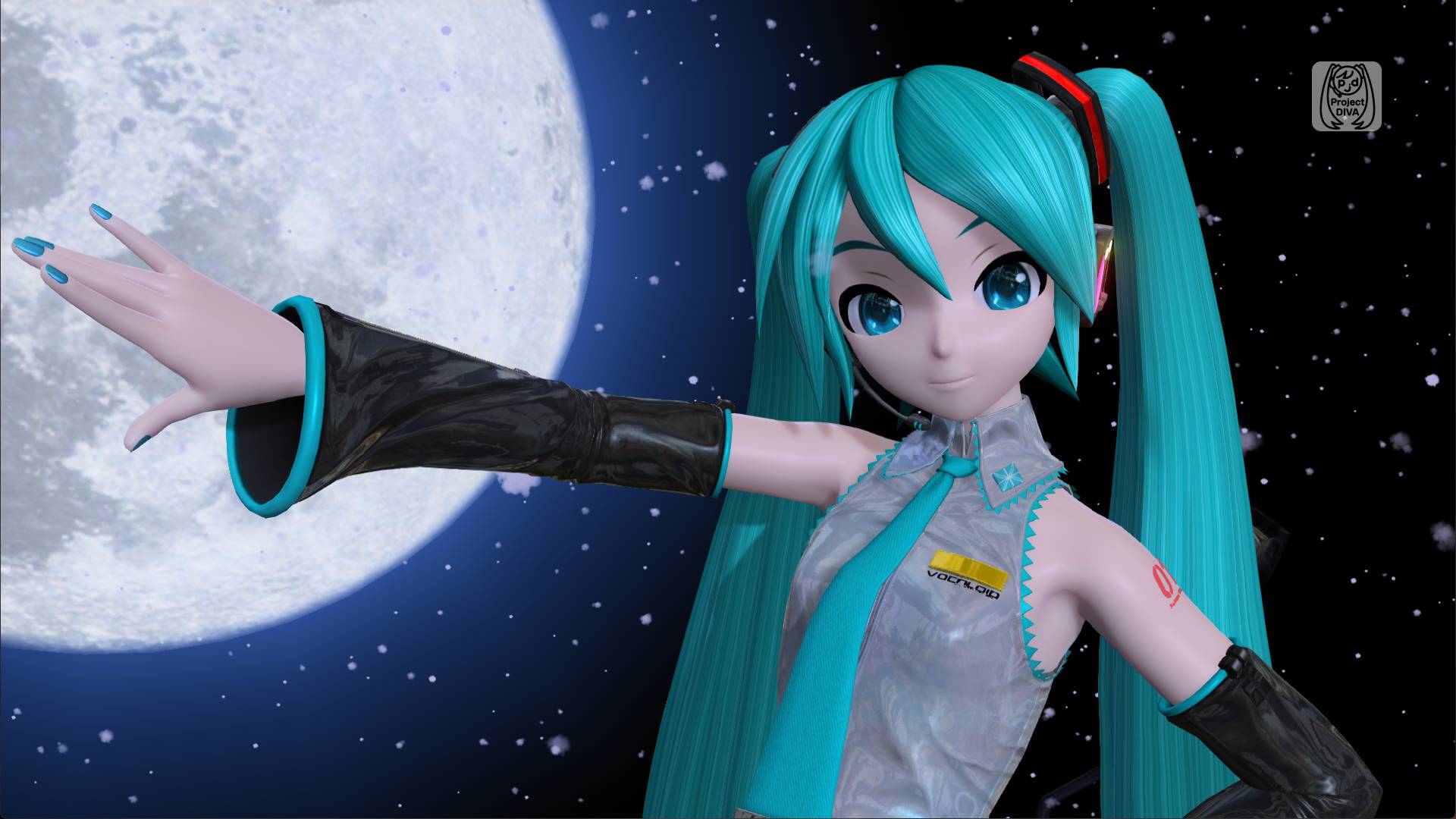 A close up of Miku Hatsune with DLSS 5 off