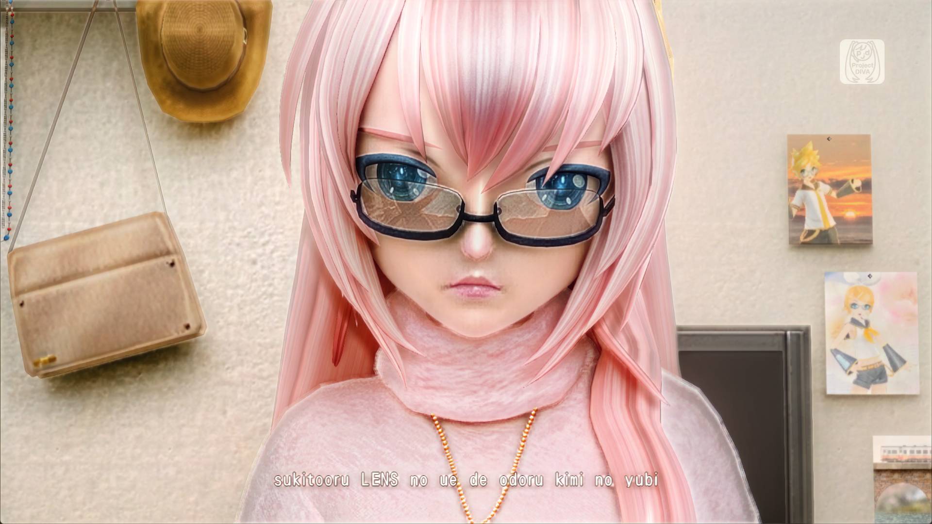 A close up of Luka Megurine's face with DLSS 5 on