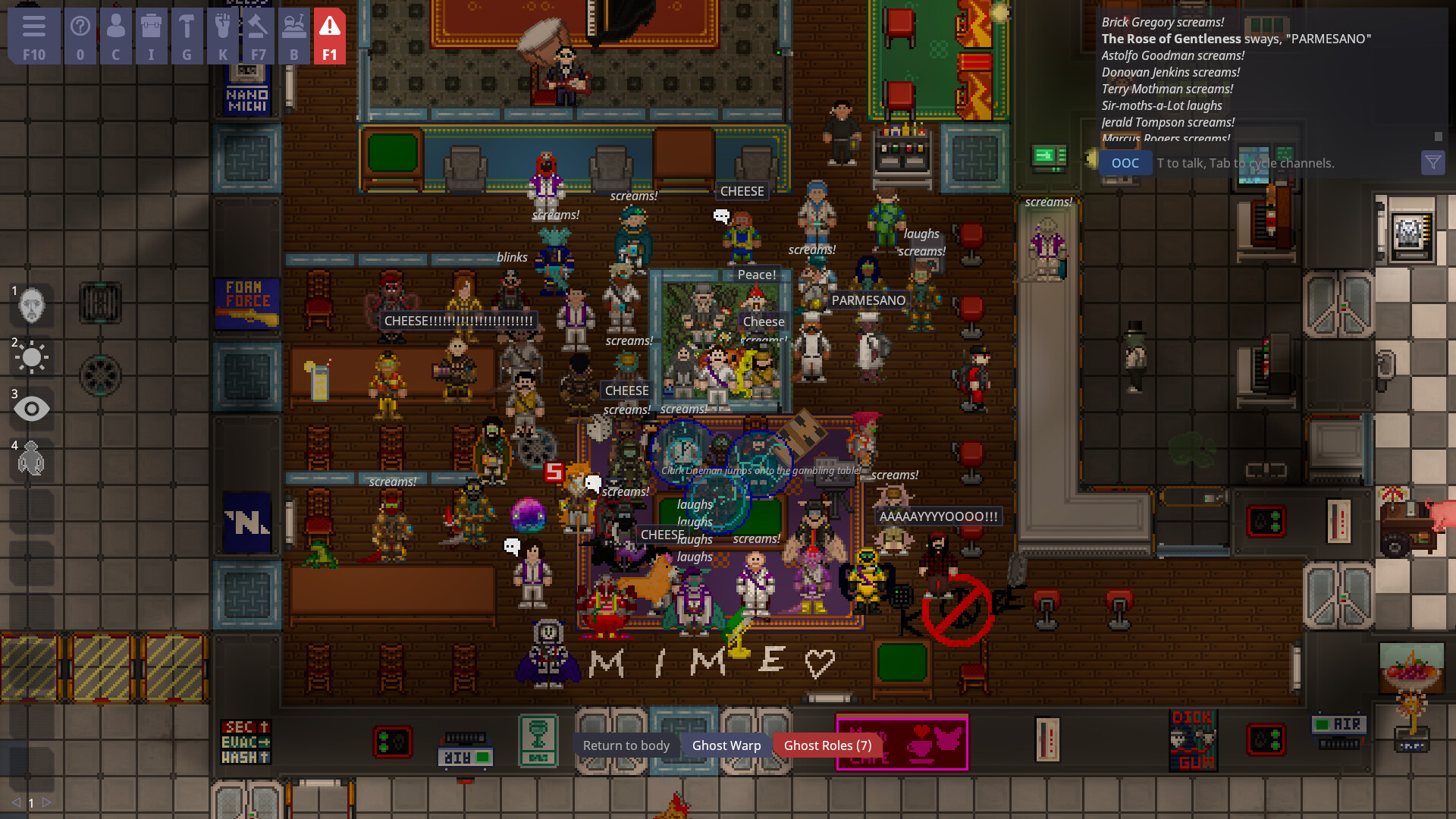 Space Station 14 with lots of characters