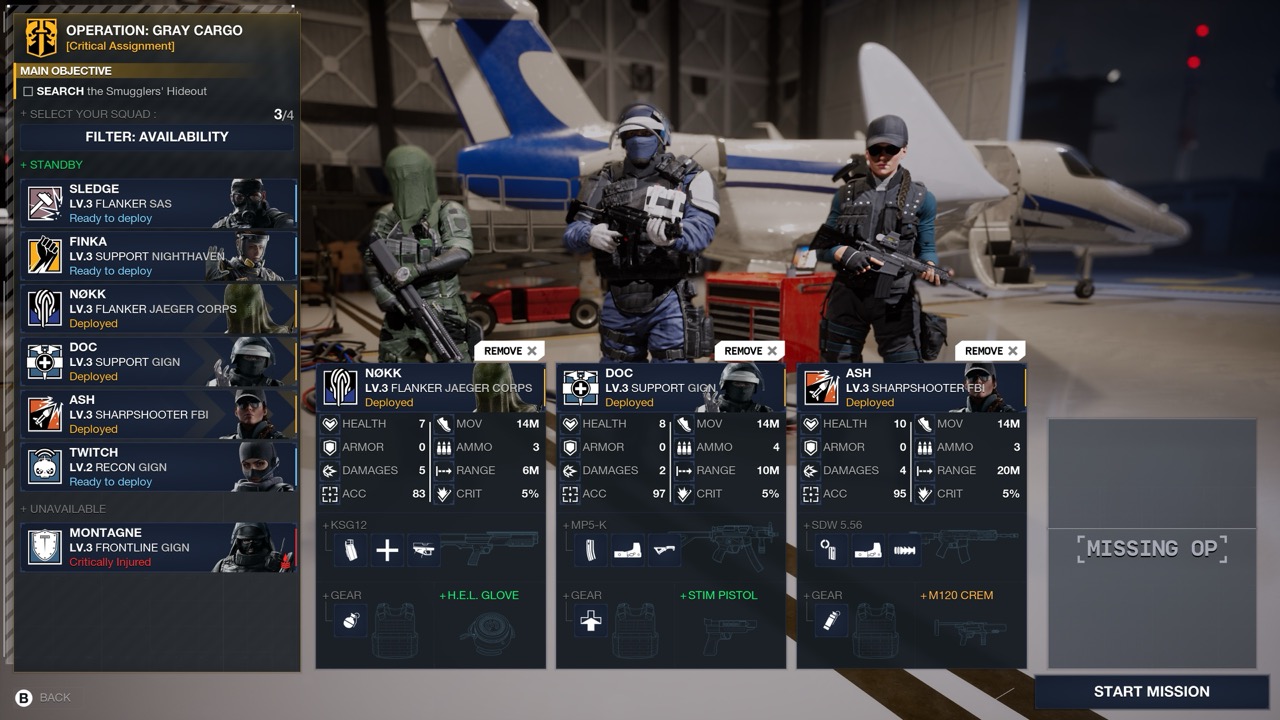 Picking a squad.
