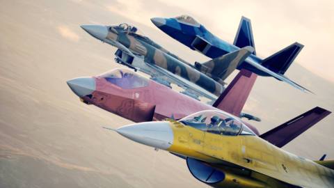 Sick: Ace Combat 8 has online airbase lobbies where you can bum around as your own bespoke pilotsona